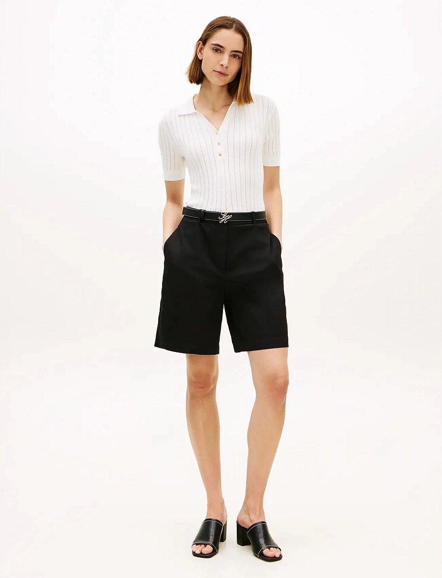 Tommy Hilfiger - CO GMD BLEND CHINO SHORT - lühikesed chino-püksid - black - 3
