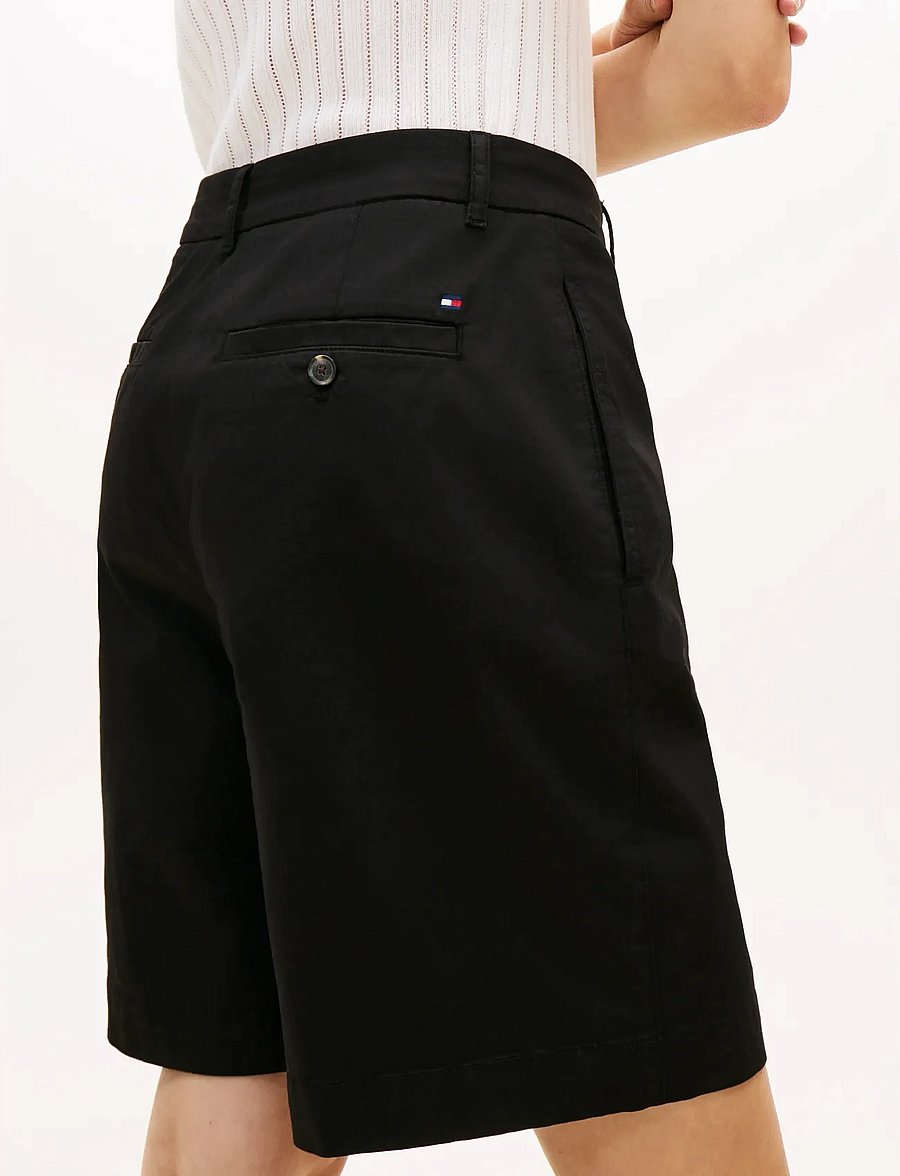 Tommy Hilfiger - CO GMD BLEND CHINO SHORT - lühikesed chino-püksid - black - 4