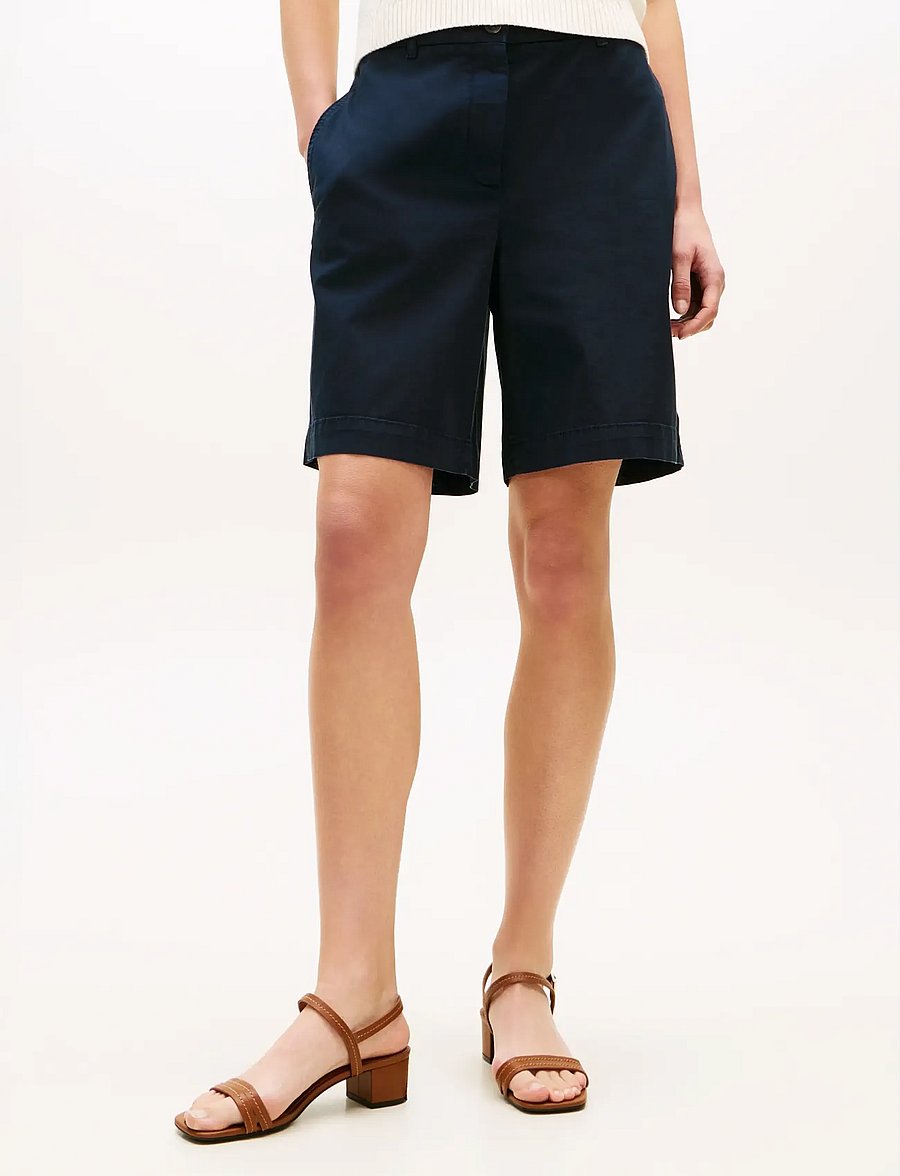 Tommy Hilfiger - CO GMD BLEND CHINO SHORT - chino shorts - dark night navy - 0