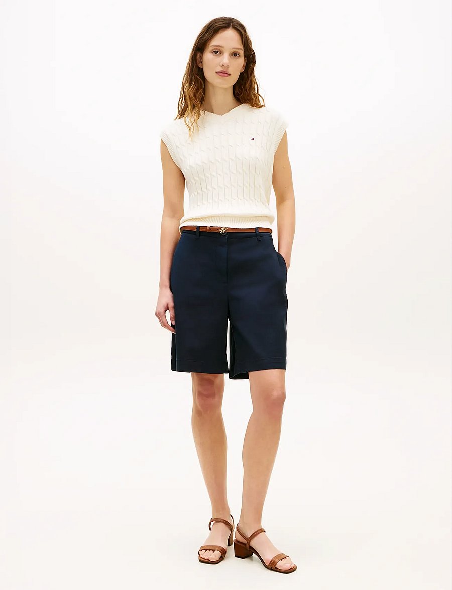 Tommy Hilfiger - CO GMD BLEND CHINO SHORT - chino shorts - dark night navy - 3