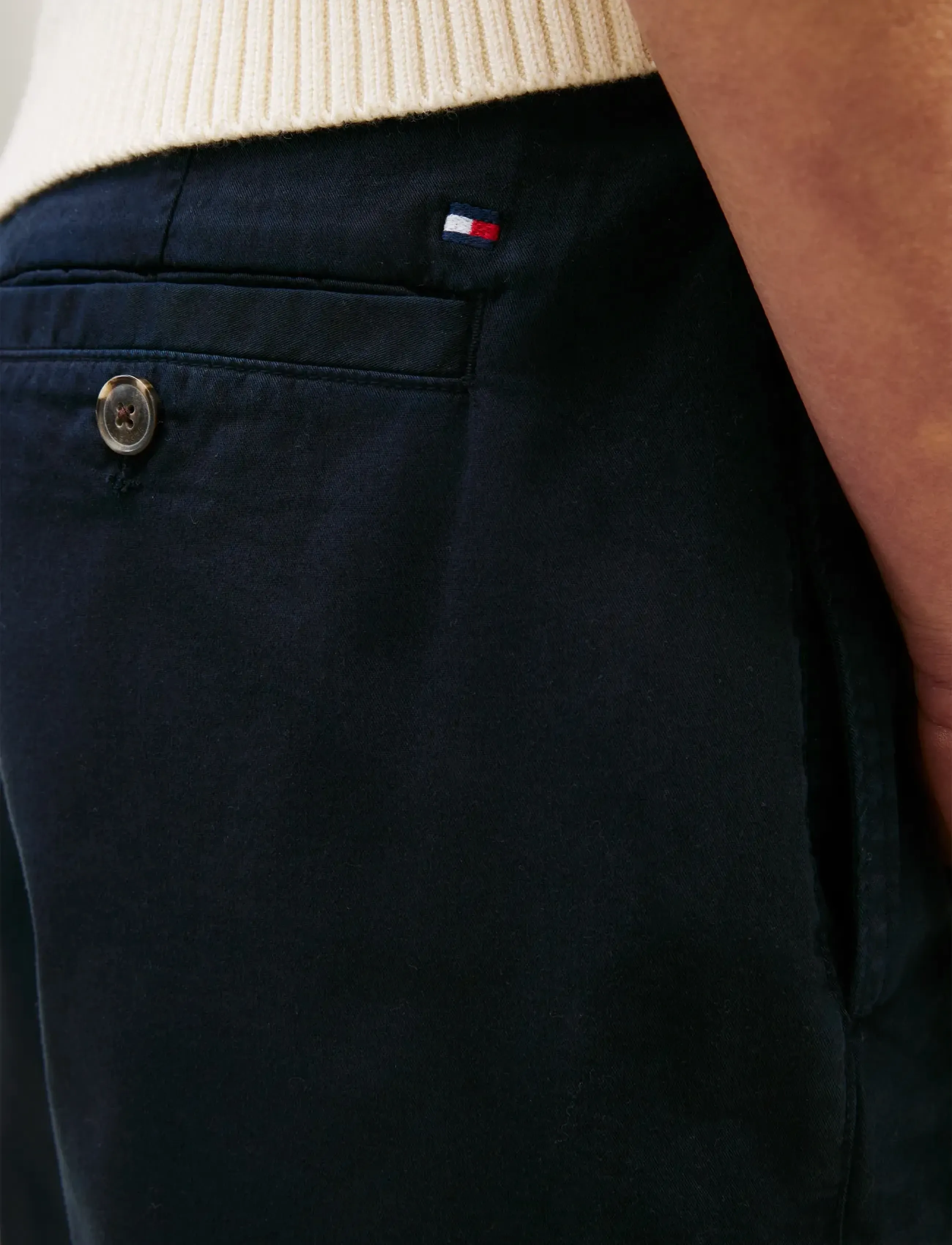 Tommy Hilfiger - CO GMD BLEND CHINO SHORT - chino shorts - dark night navy - 4