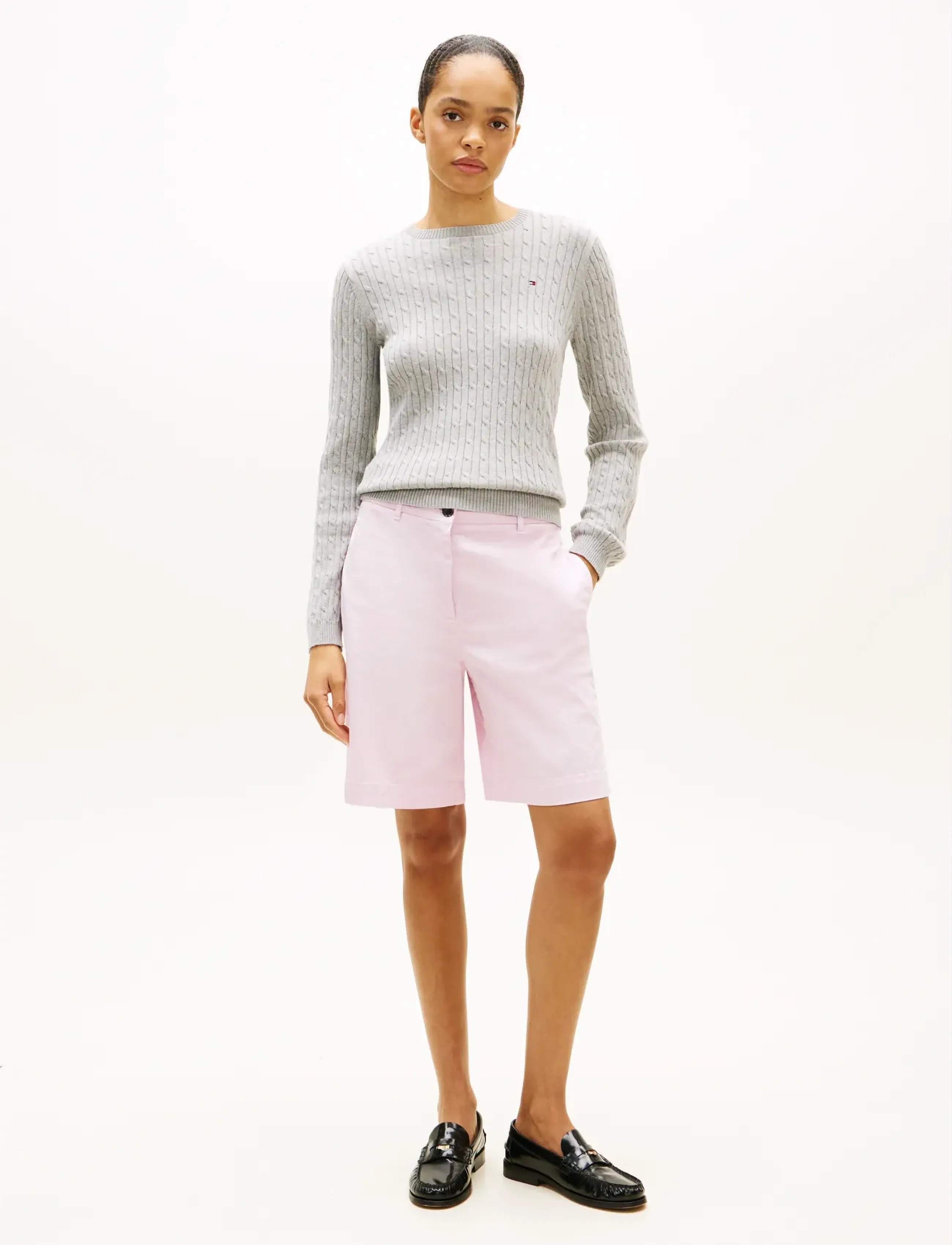 Tommy Hilfiger - CO GMD BLEND CHINO SHORT - chino shorts - lilac powder - 3
