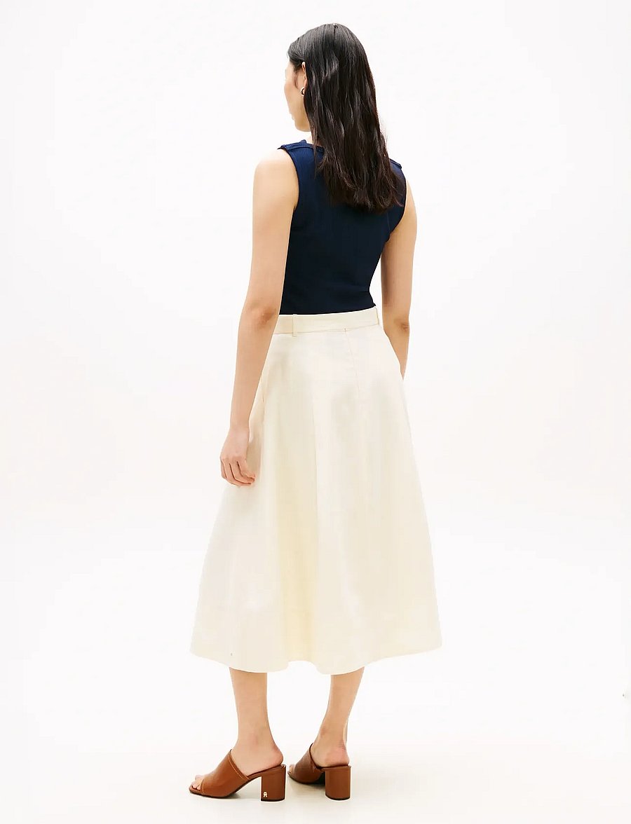 Tommy Hilfiger - LINEN UTILITY MIDI SKIRT - midi-röcke - calico - 2