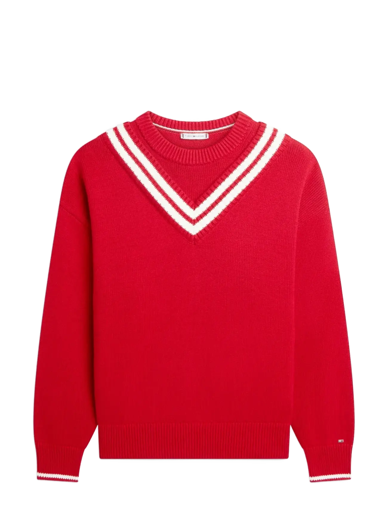 TOMMY HILFIGER Varsity Cricket C-Nk Ls Swt Rot - XS - Damen