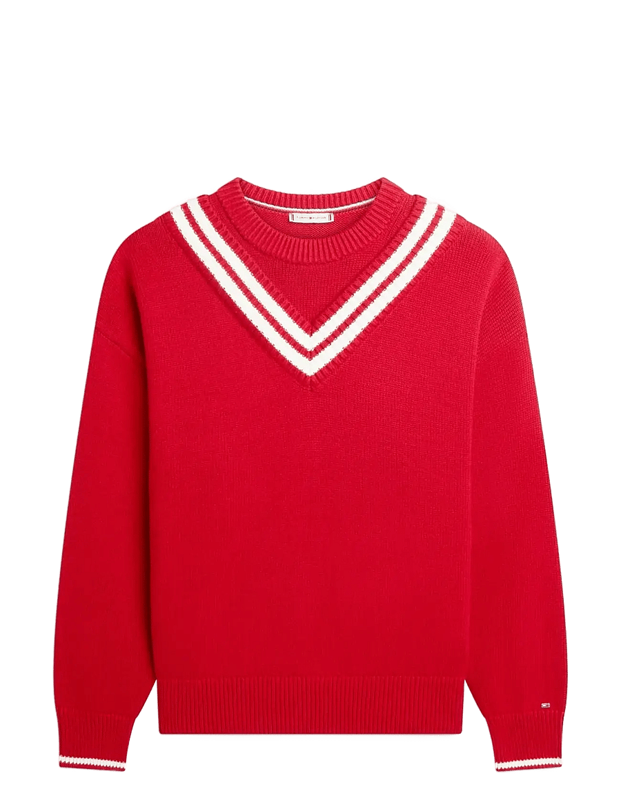 Tommy Hilfiger - VARSITY CRICKET C-NK LS SWT - kampsunid - medium red - 1