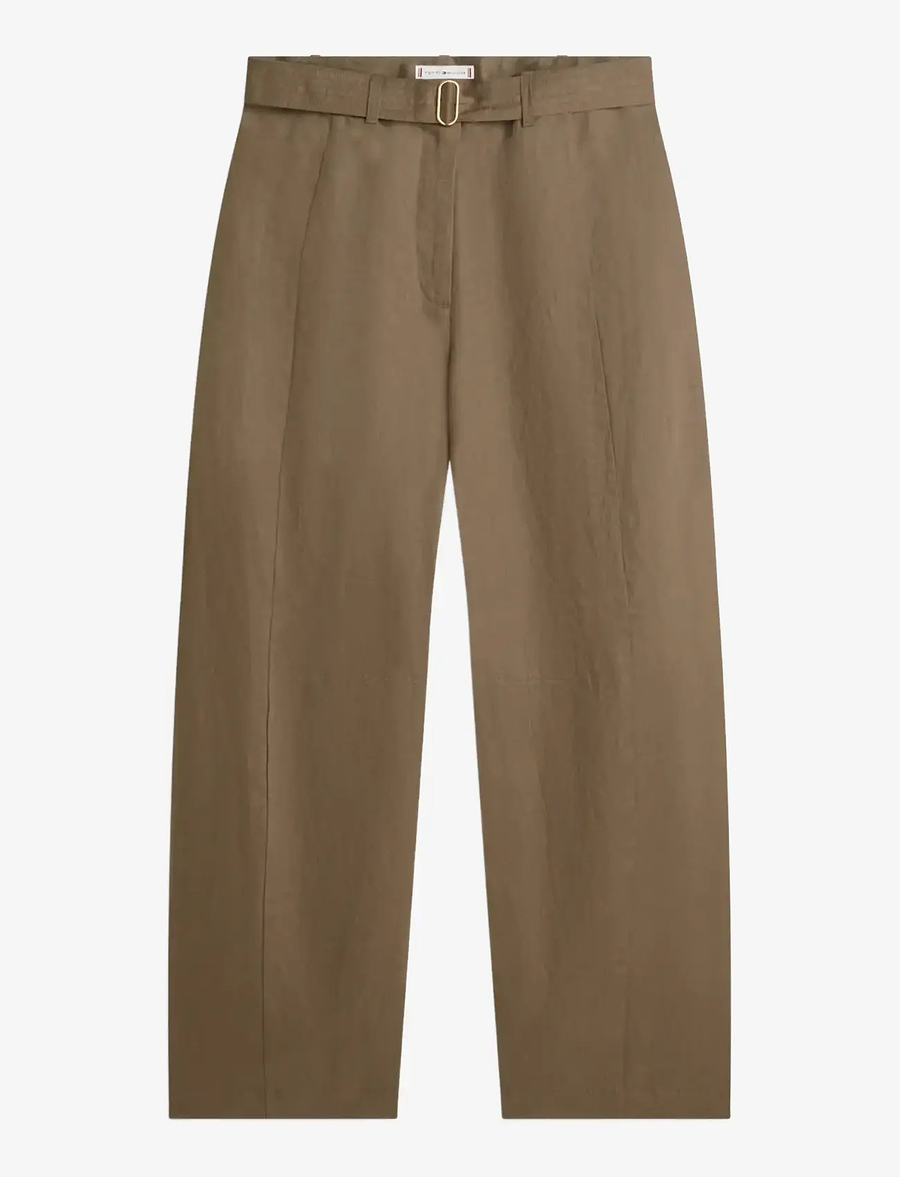 Tommy Hilfiger - LINEN UTILITY BARREL PANT - barrel-bukser - mediterranean olive - 1