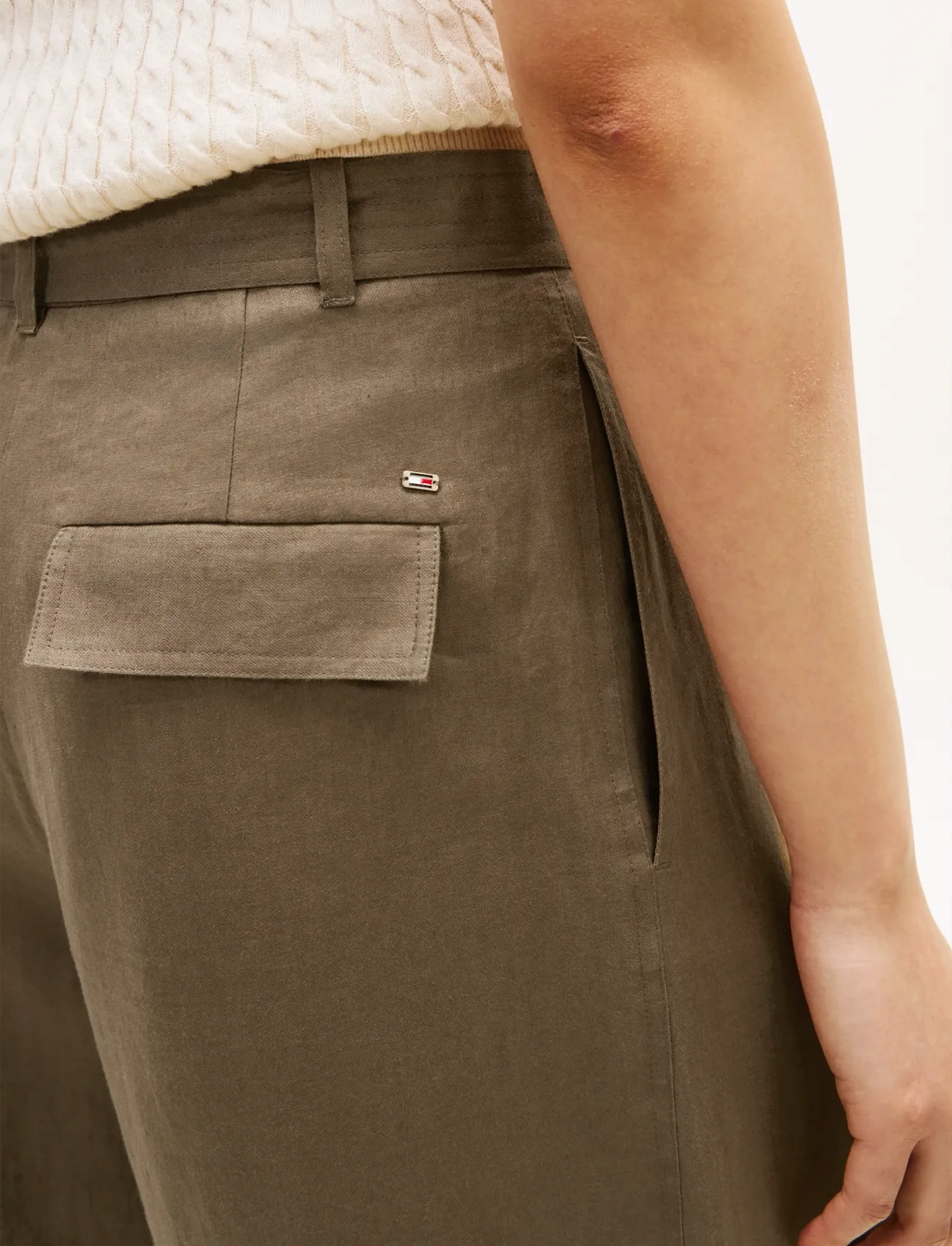 TOMMY HILFIGER Linen Utility Barrel Pant linnebyxor dam – bild 4