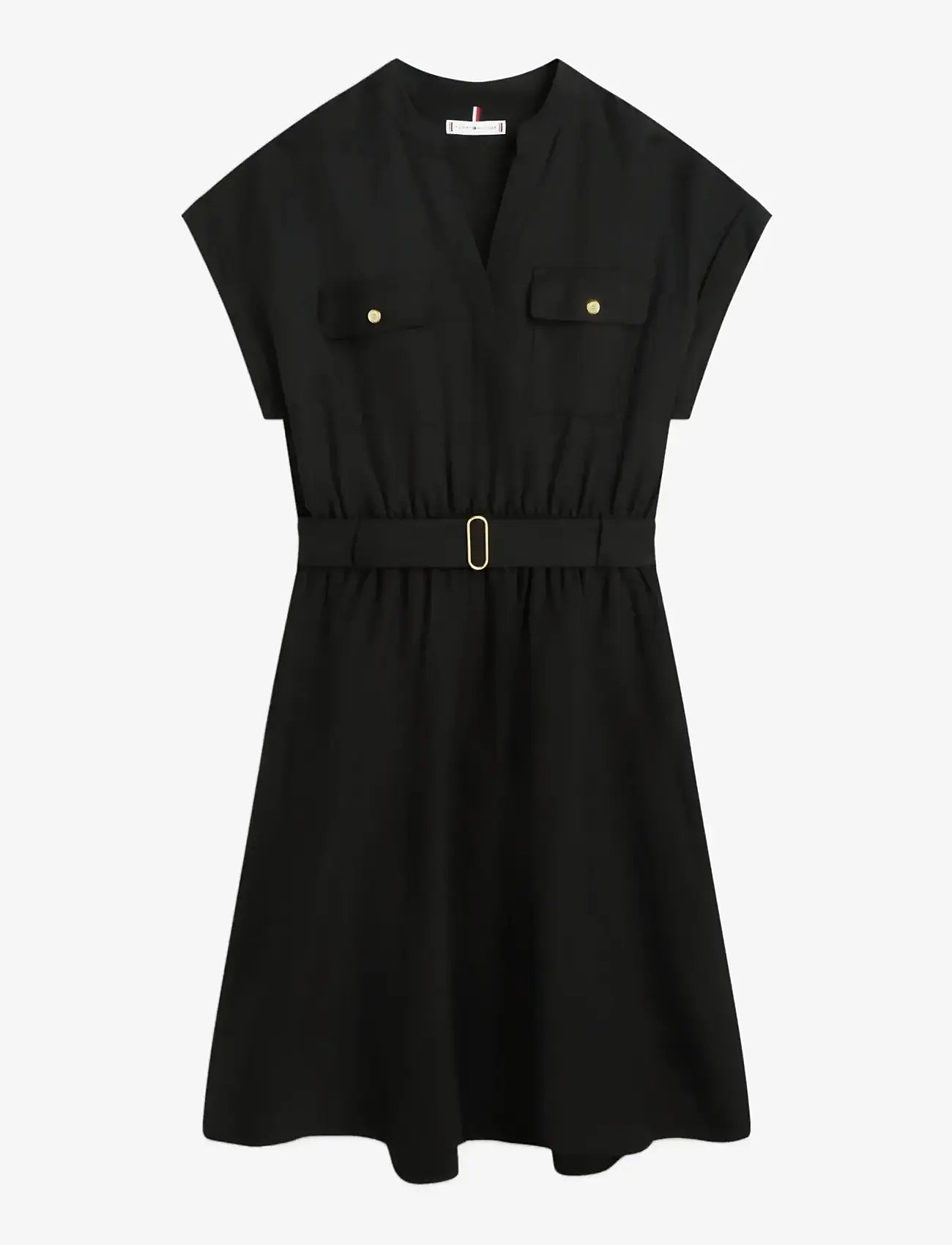 knee length dresses for ladies Linen Belted Dress main image 0