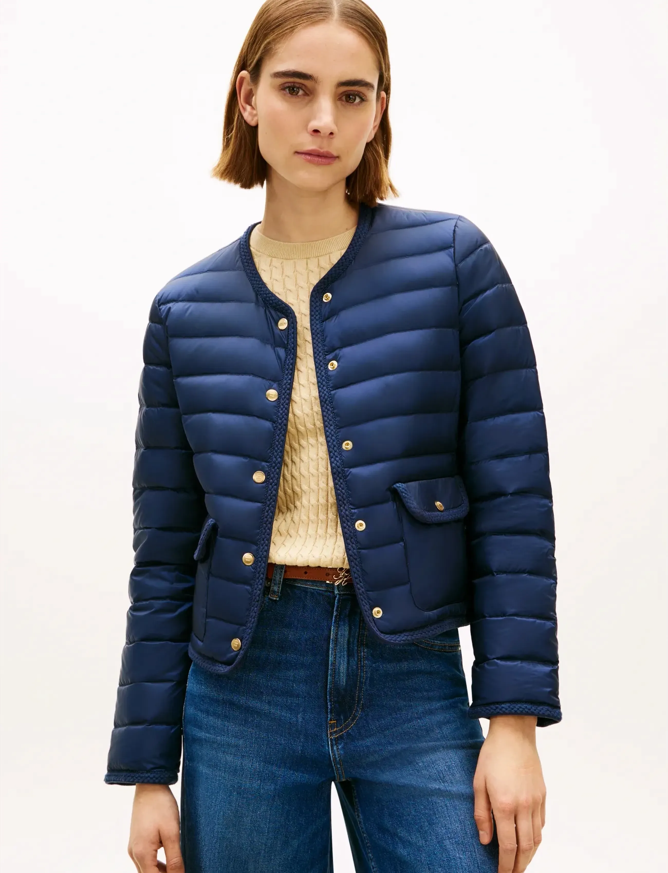 Tommy Hilfiger FEMININE LW DOWN JACKET - Steppjacken - DARK NIGHT NAVY / blue