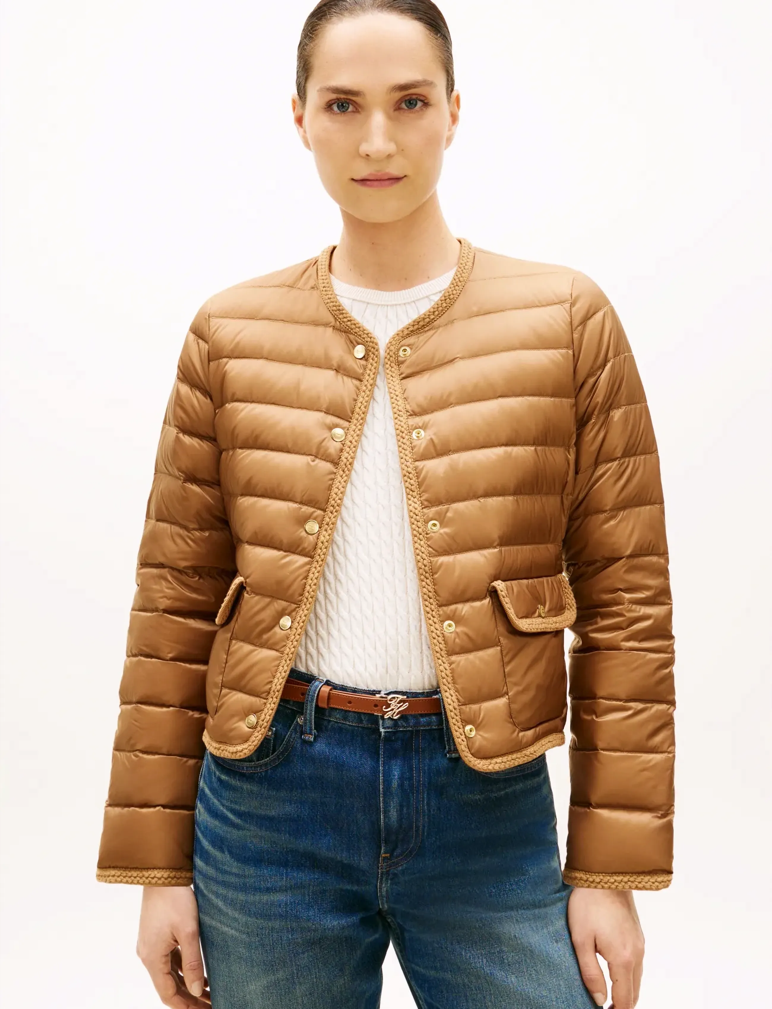 Tommy Hilfiger FEMININE LW DOWN JACKET - Tommy Hilfiger - HICKORY / brown