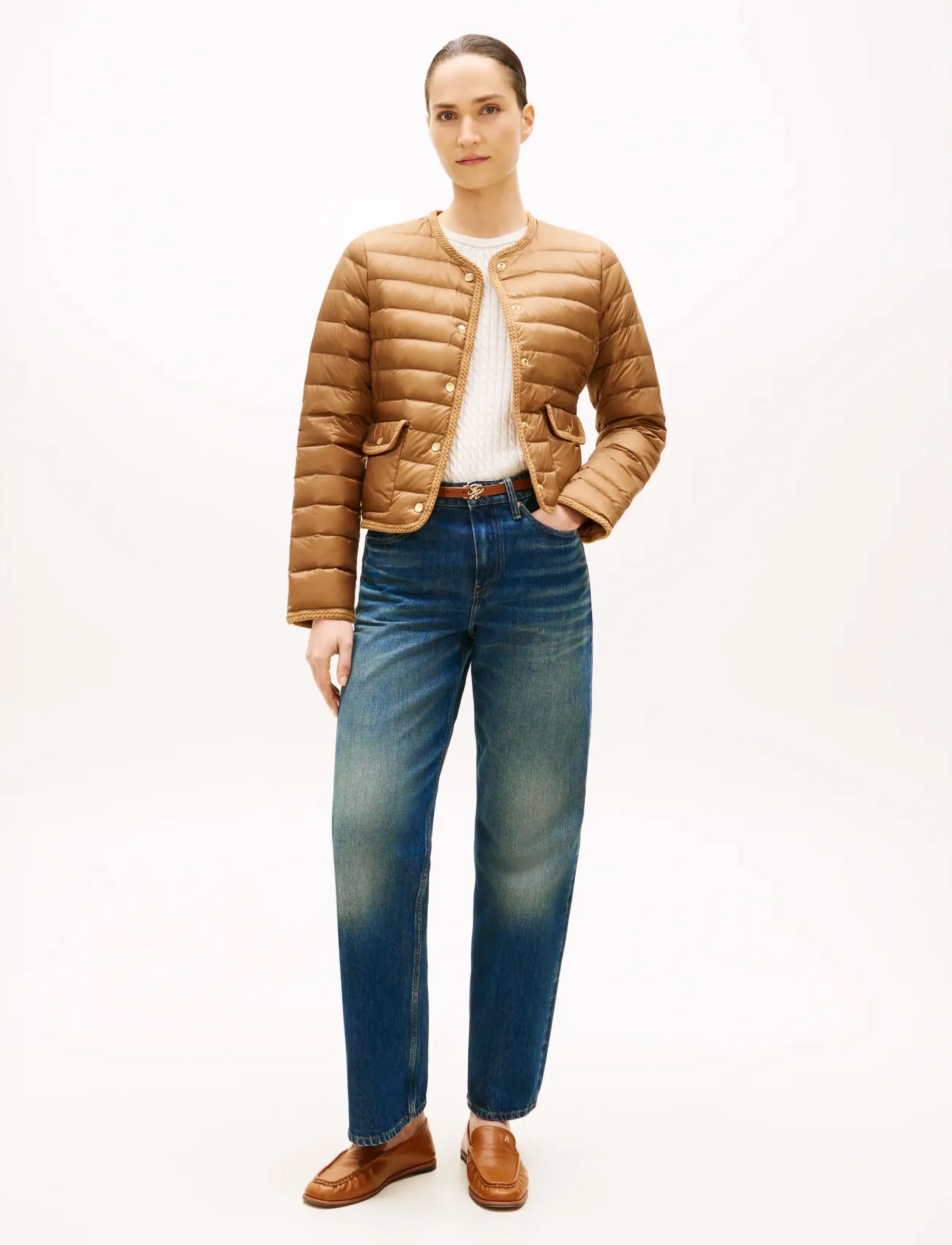 Tommy Hilfiger - FEMININE LW DOWN JACKET - vårjackor - hickory - 3
