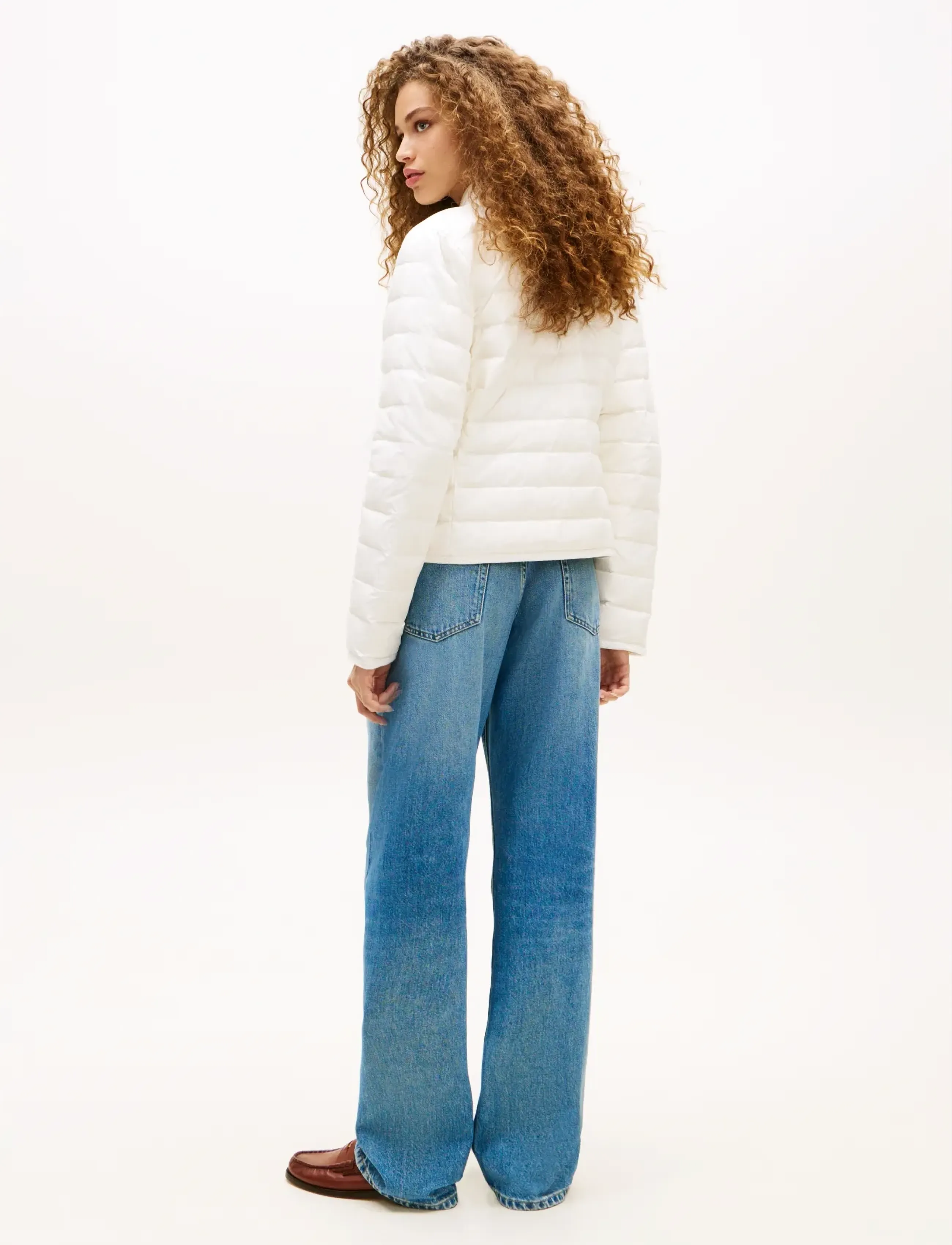 Tommy Hilfiger - FEMININE LW DOWN JACKET - dunjakker - ivory silk - 2