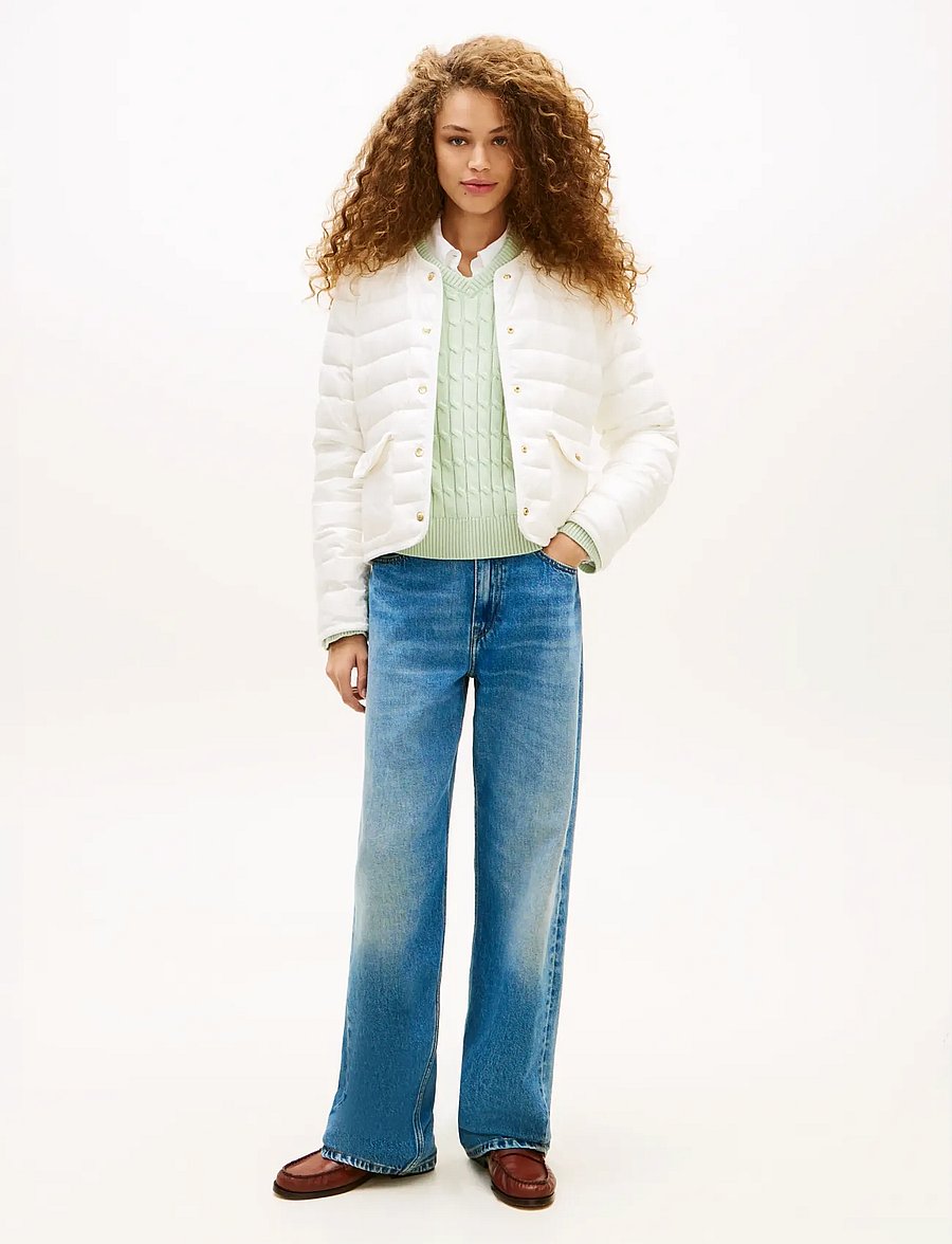 Tommy Hilfiger - FEMININE LW DOWN JACKET - vinterjakker - ivory silk - 3
