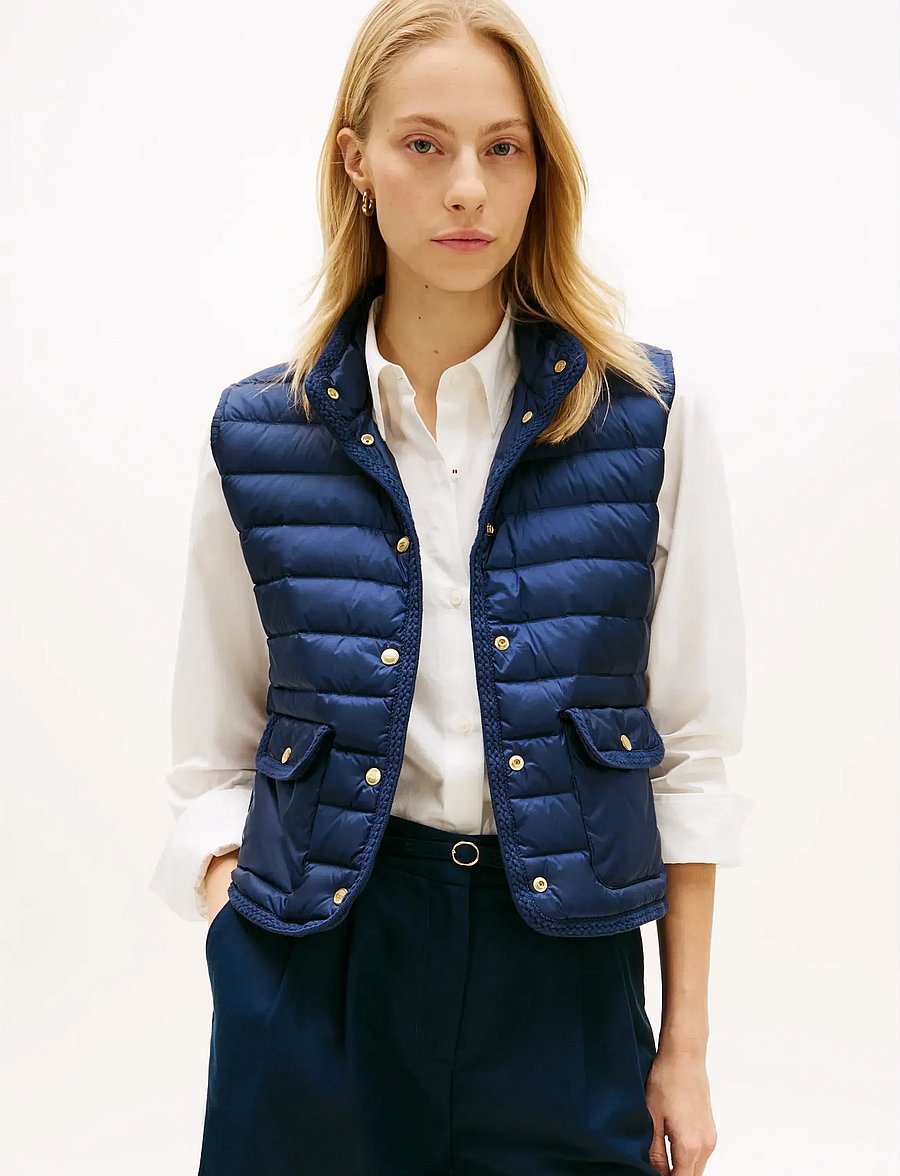 Tommy Hilfiger - FEMININE LW DOWN VEST - frühlingsjacken - dark night navy - 0