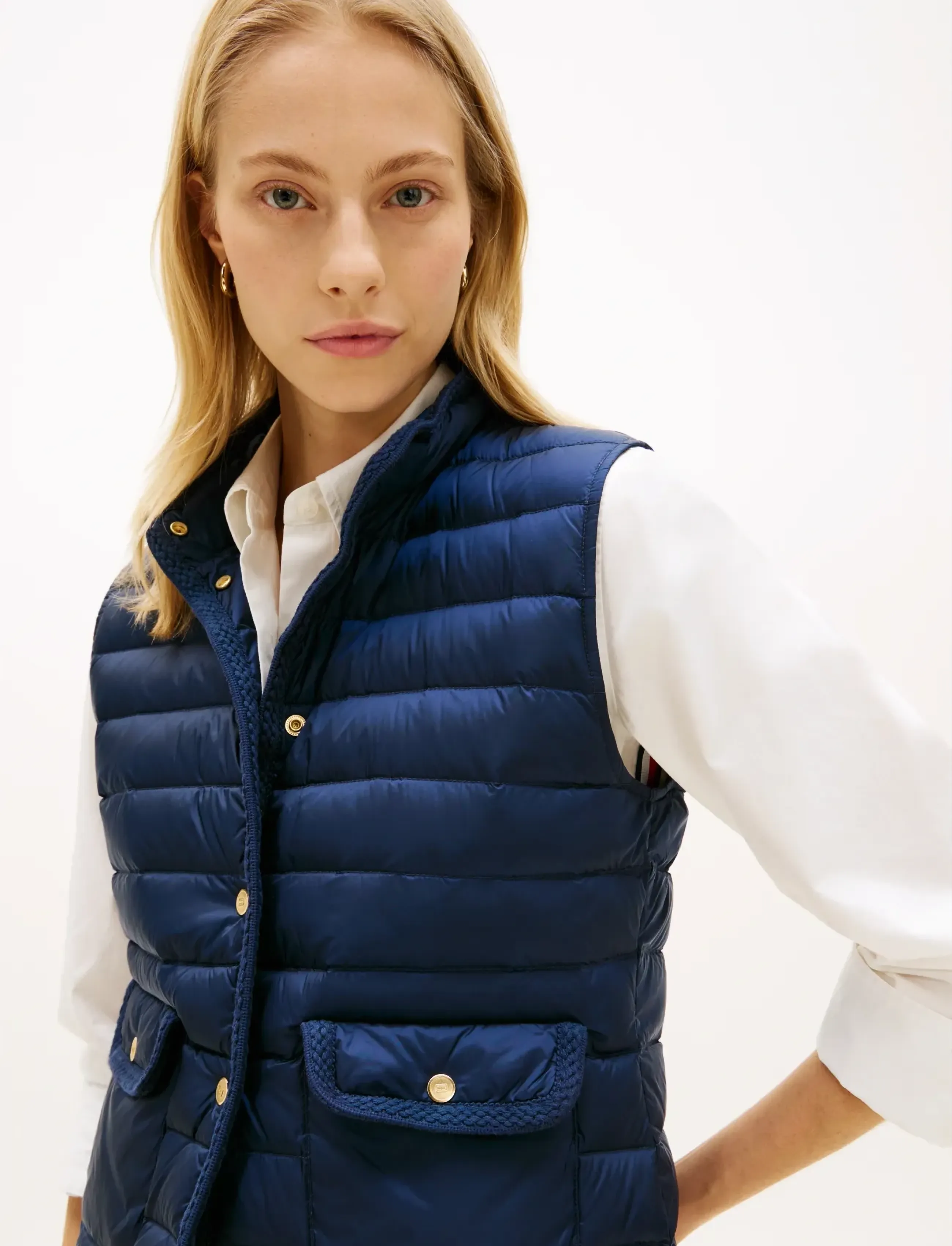 Tommy Hilfiger - FEMININE LW DOWN VEST - forårsjakker - dark night navy - 4