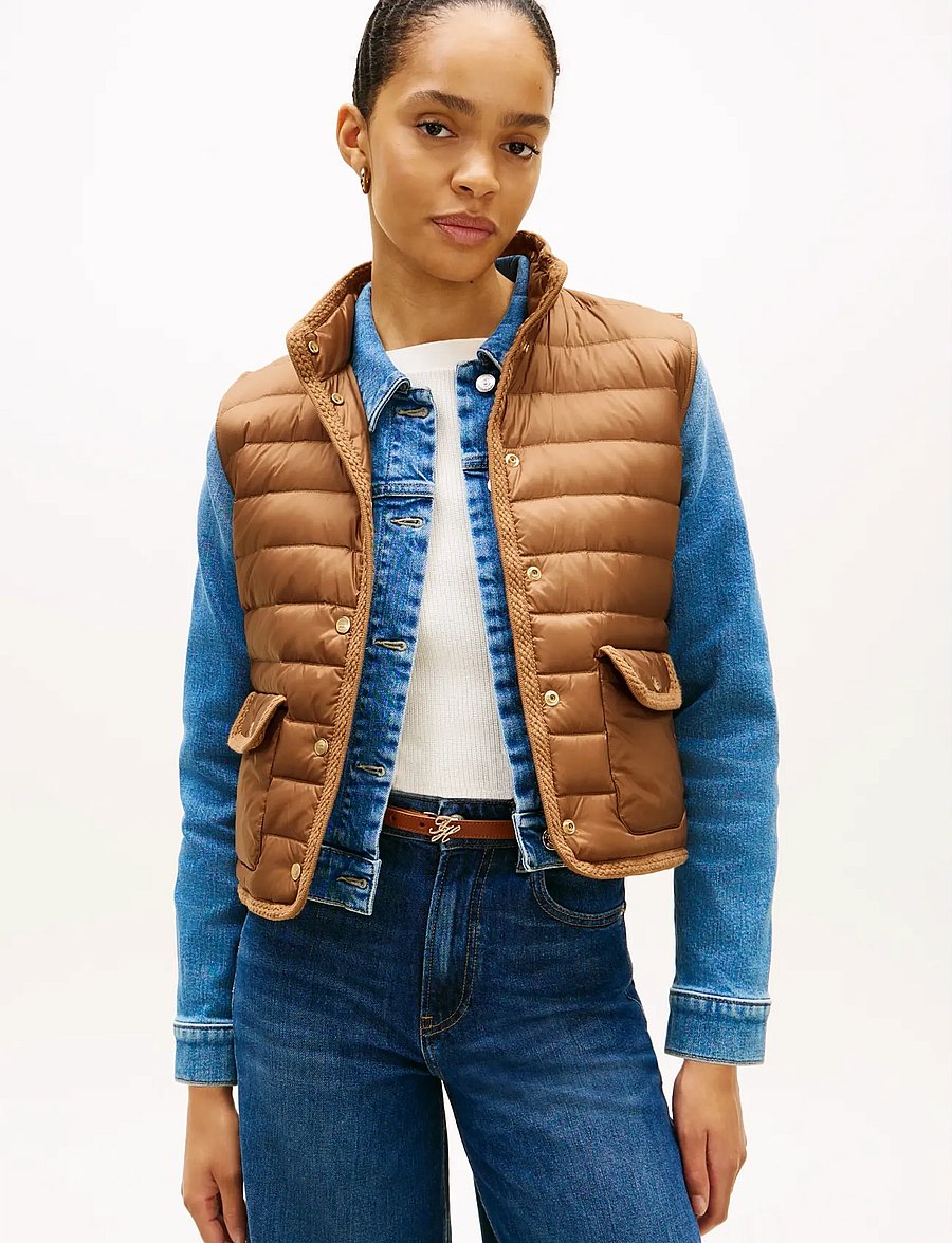 Tommy Hilfiger - FEMININE LW DOWN VEST - frühlingsjacken - hickory - 0