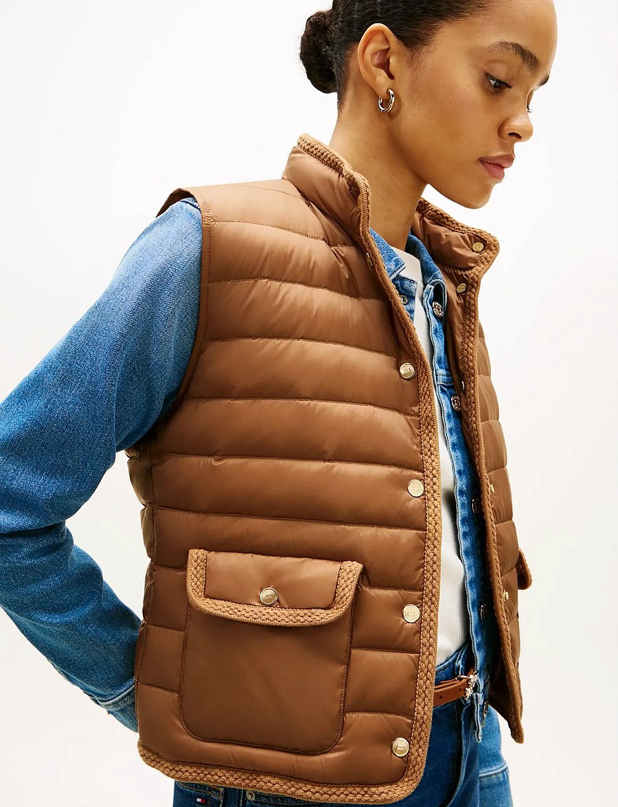 Tommy Hilfiger - FEMININE LW DOWN VEST - frühlingsjacken - hickory - 4
