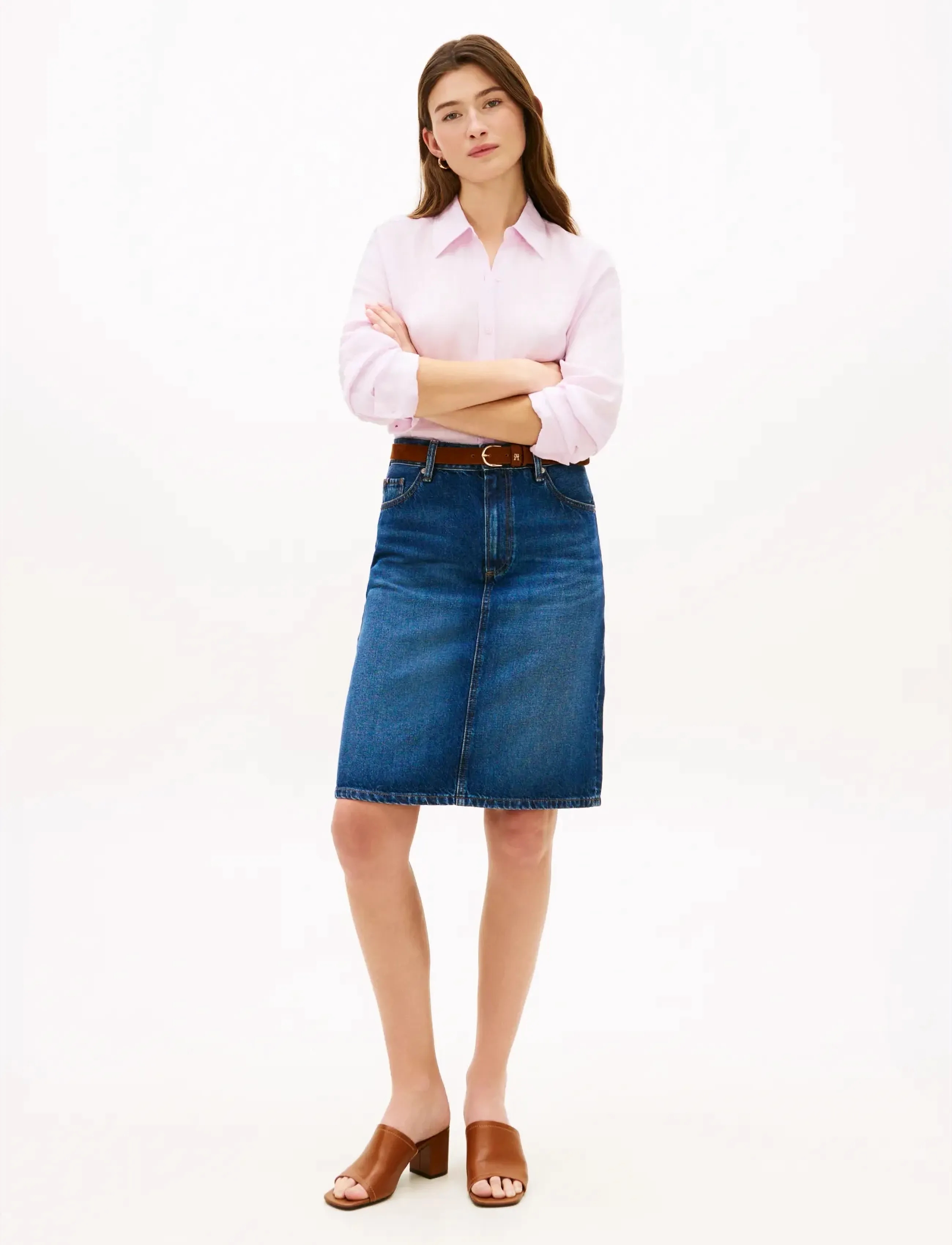 Tommy Hilfiger - DNM NEW DOREEN KNEE SKIRT RW - gallapils - new doreen - 3