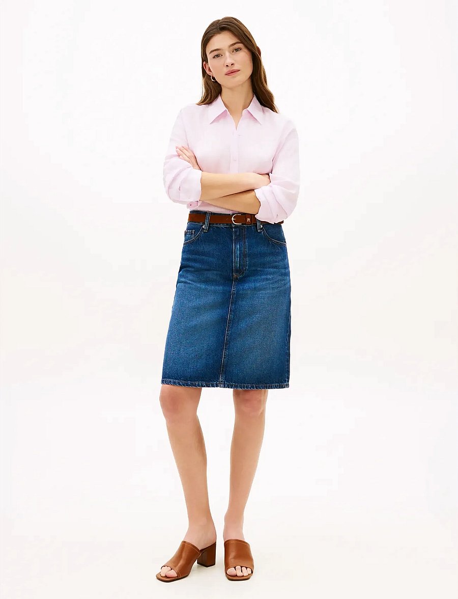 Tommy Hilfiger - DNM NEW DOREEN KNEE SKIRT RW - gallapils - new doreen - 3