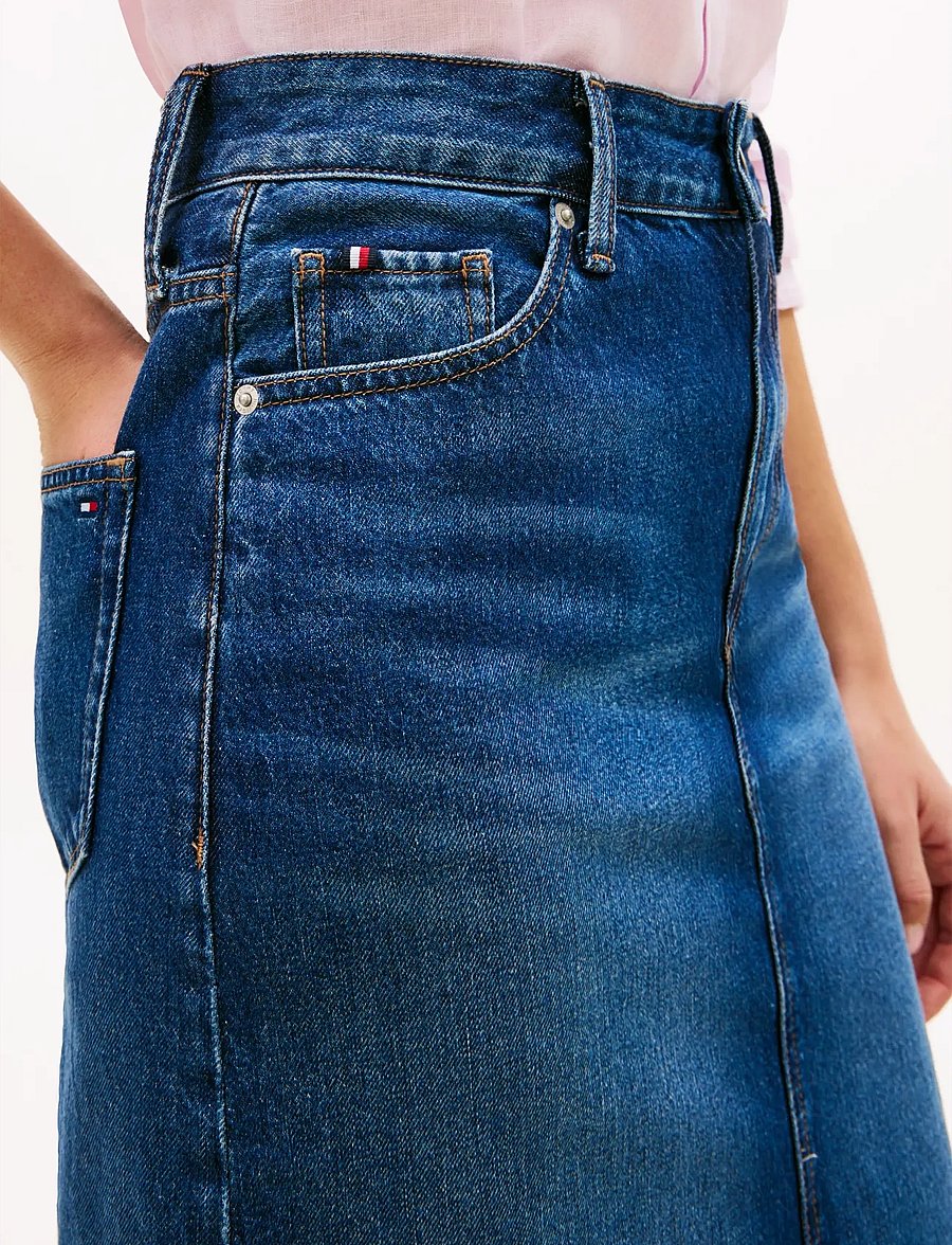 Tommy Hilfiger - DNM NEW DOREEN KNEE SKIRT RW - gallapils - new doreen - 4