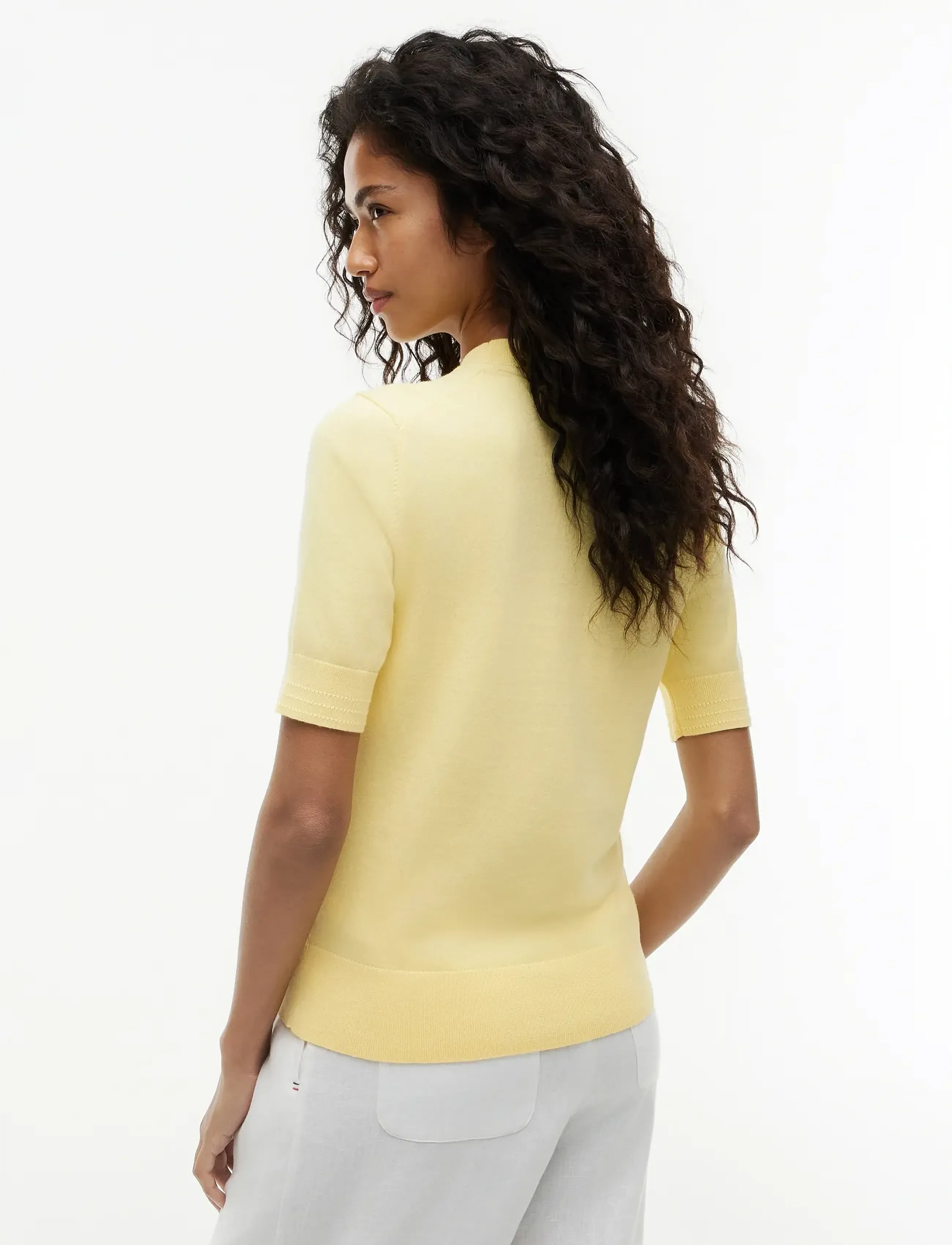 Tommy Hilfiger - CO JERSEY FINE GG C-NK SS SWT - t-shirts - citronella - 2