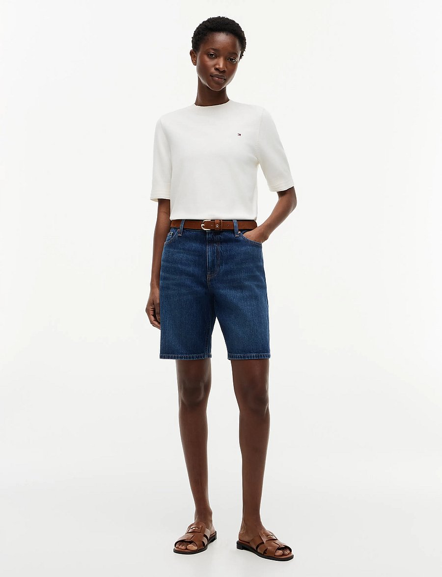 Tommy Hilfiger - COTTON SHORT SLEEVE SWEATER - t-shirts - ivory petal - 4