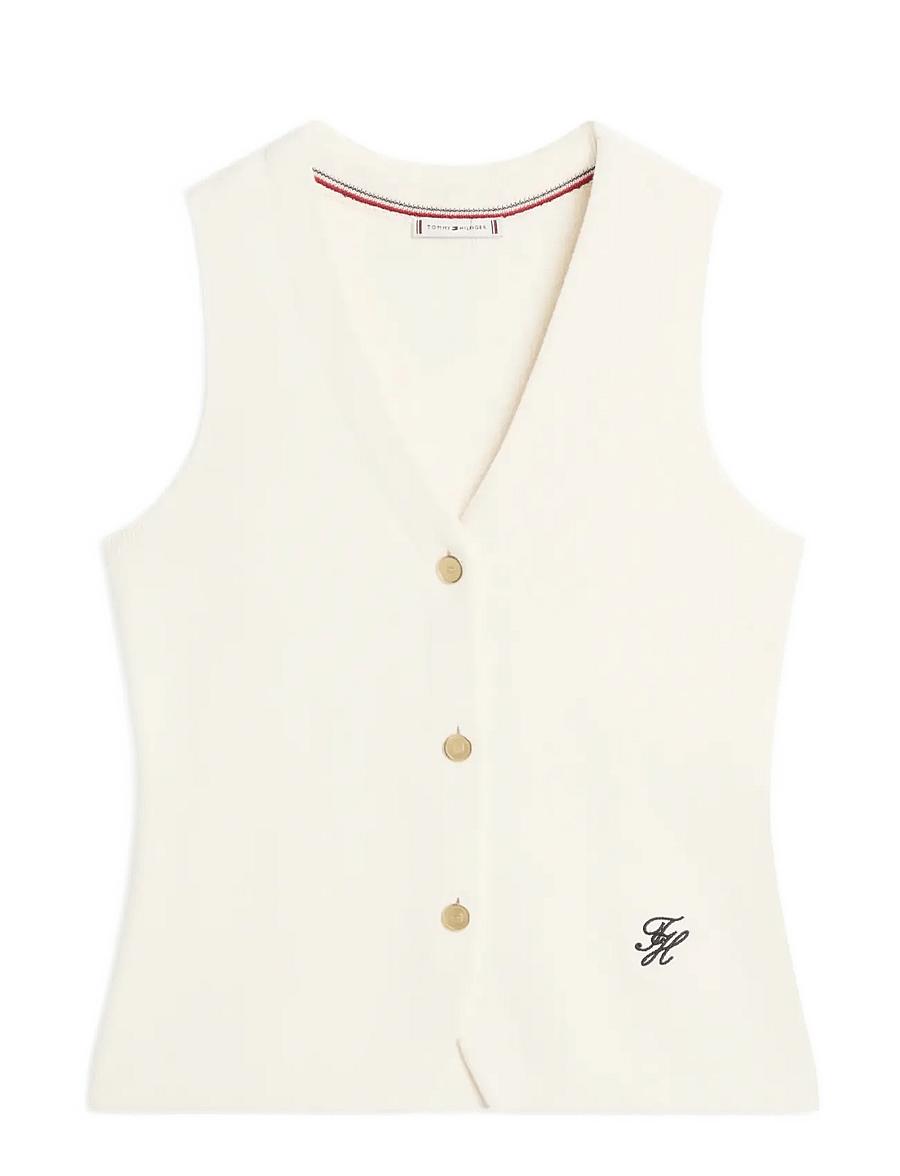 Tommy Hilfiger - CO FULL NEEDLE SLIM VEST - pukuliivit - calico - 1