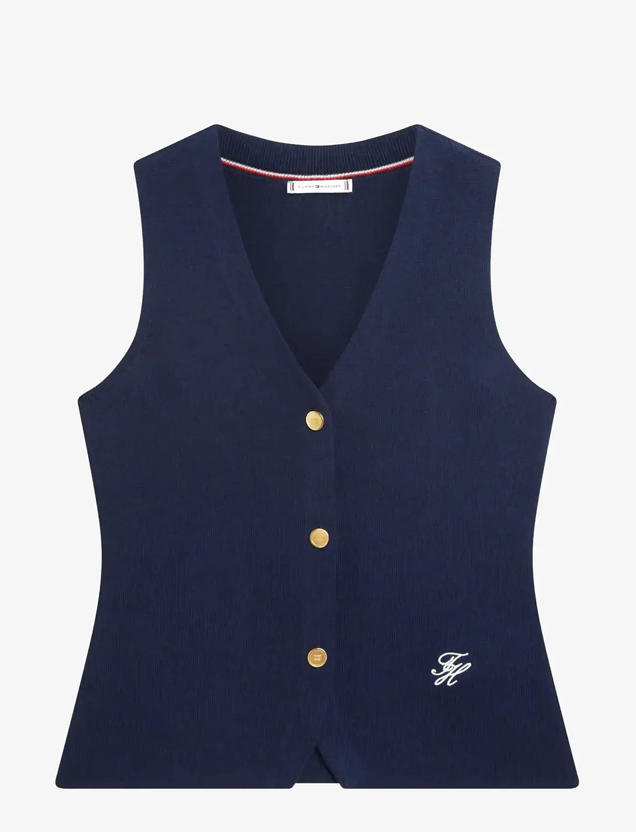 Tommy Hilfiger - CO FULL NEEDLE SLIM VEST - Ülikonna vestid - dark night navy - 1