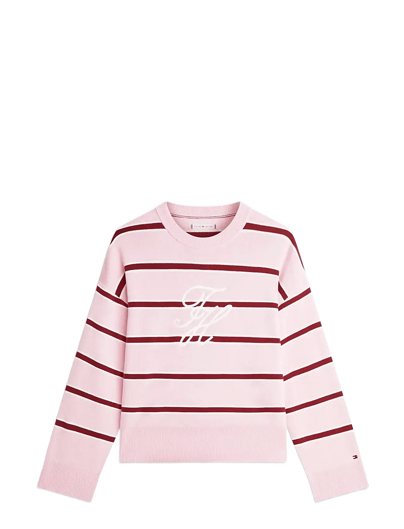 Tommy Hilfiger - FULL NEEDLE GRAPHIC SWEATER - pullover - pink ivory liberty red stp - 1