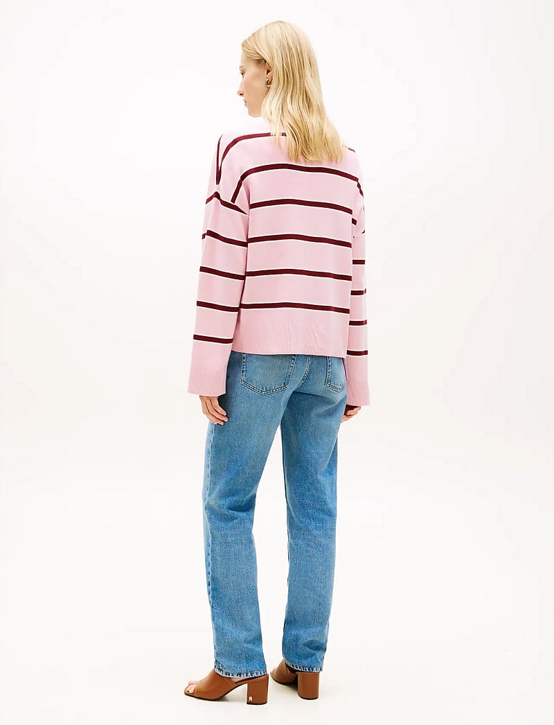 Tommy Hilfiger - FULL NEEDLE GRAPHIC SWEATER - pullover - pink ivory liberty red stp - 2