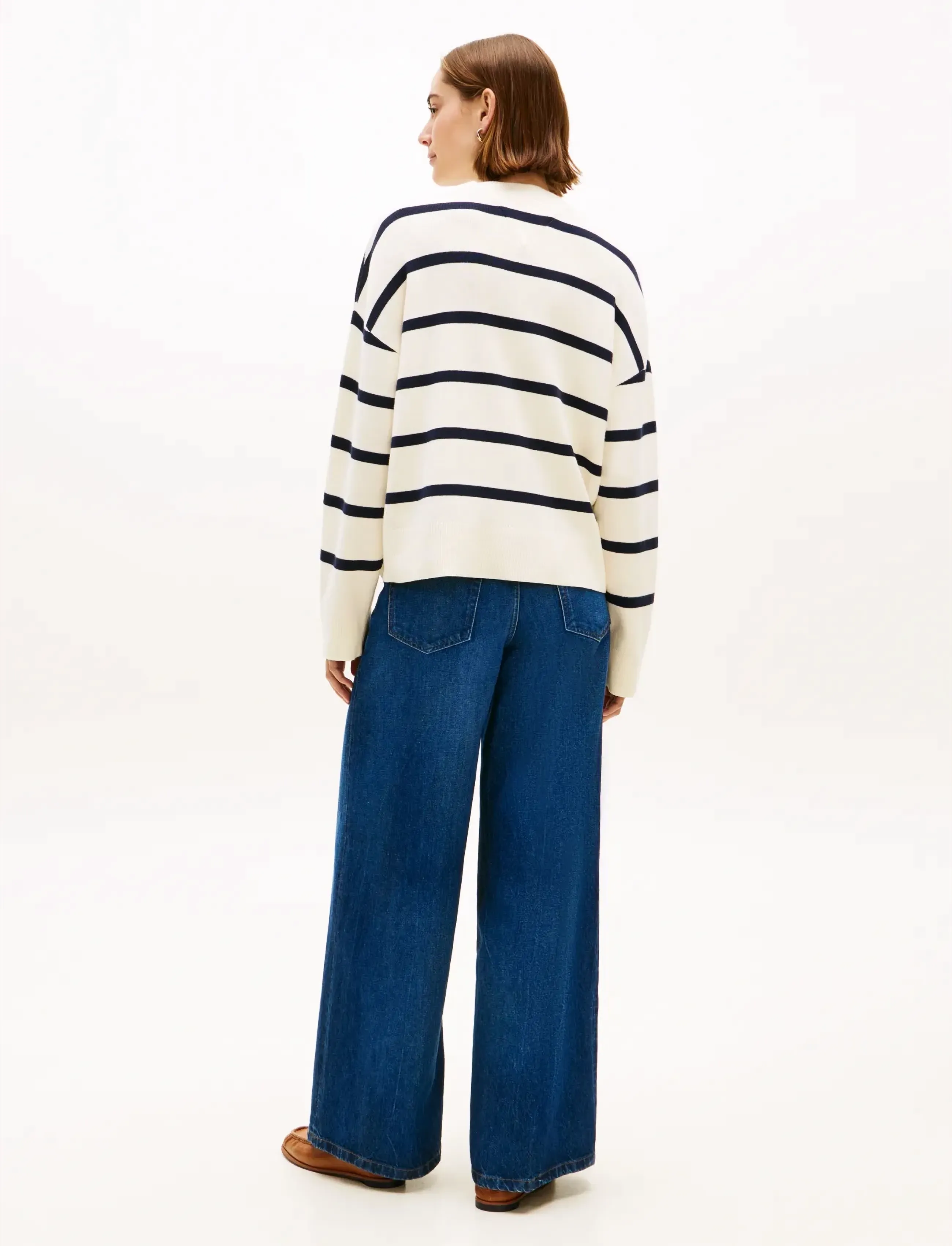 Tommy Hilfiger - FULL NEEDLE GRAPHIC SWEATER - stickade tröjor - big stp calico dark n navy - 2