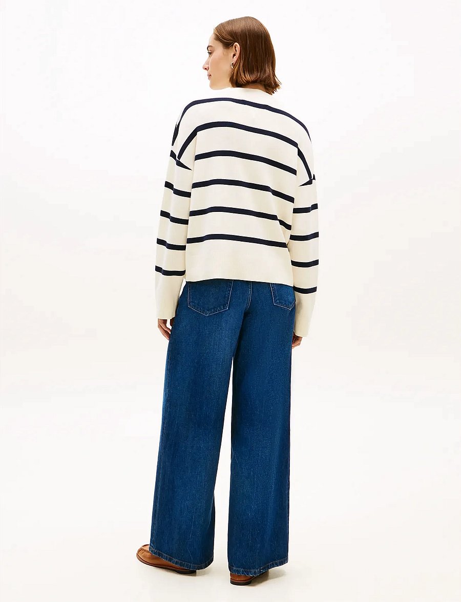 Tommy Hilfiger - FULL NEEDLE GRAPHIC SWEATER - pullover - big stp calico dark n navy - 2