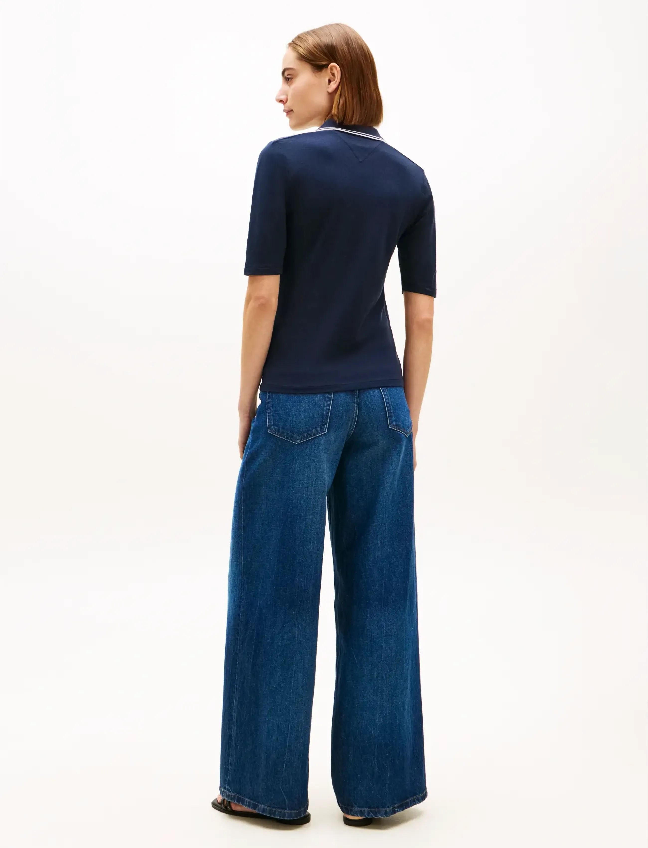 Tommy Hilfiger - LYOCELL TIPPING SLIM 1/2SLV POLO - poloer - dark night navy - 2