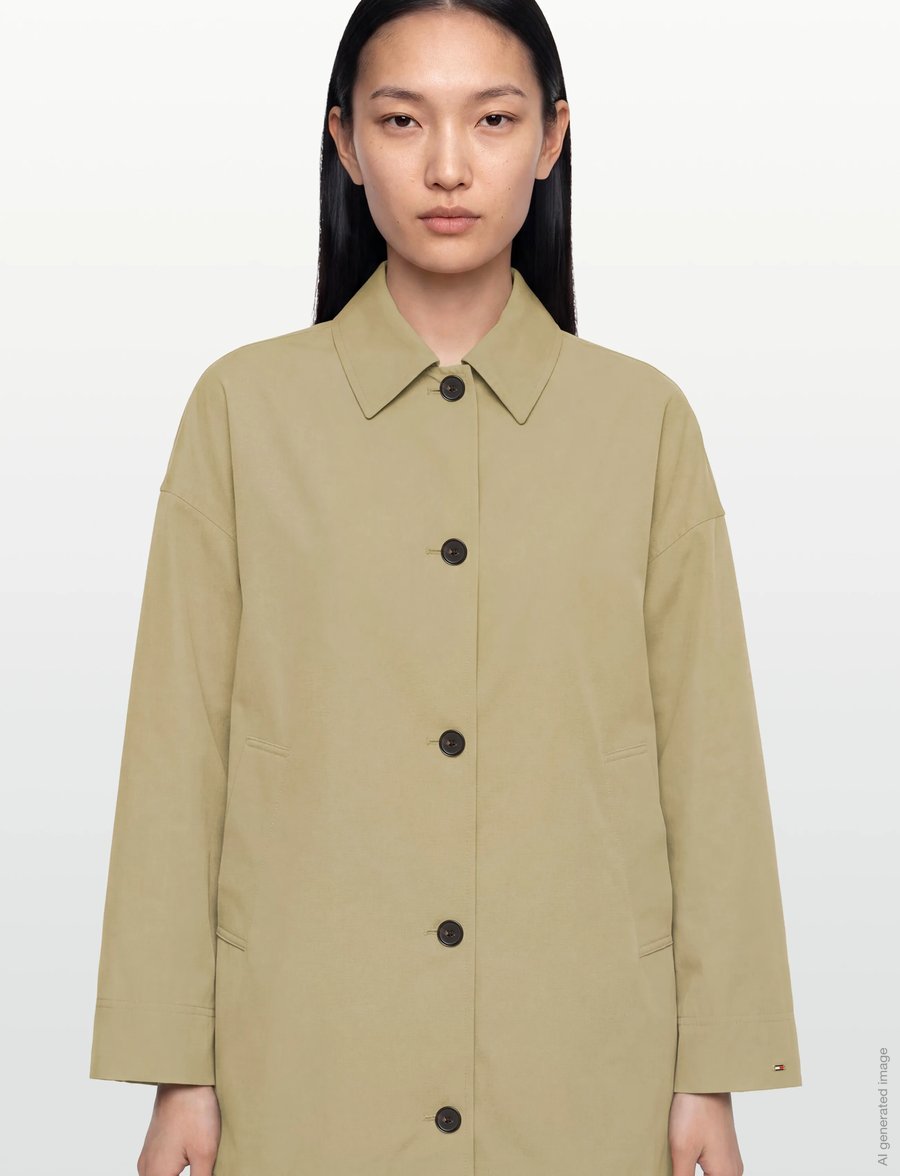 Tommy Hilfiger - COTTON COAT - kerged mantlid - camel - 3