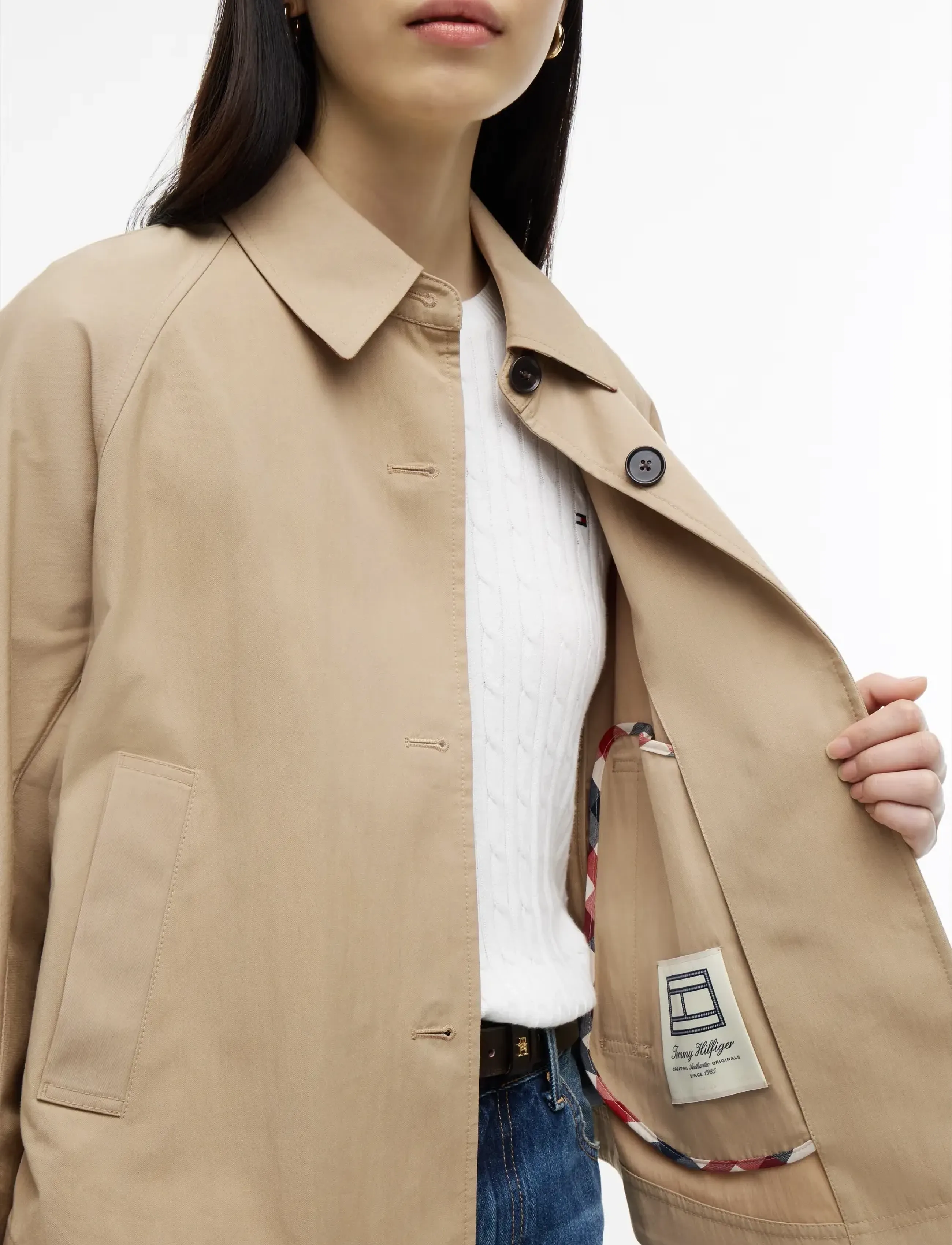 Tommy Hilfiger - COTTON SHORT JACKET - vårjackor - camel - 4
