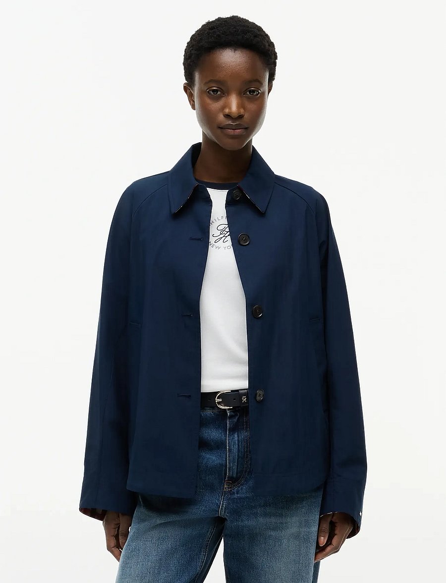 Tommy Hilfiger - COTTON SHORT JACKET - kevadjoped - dark night navy - 0