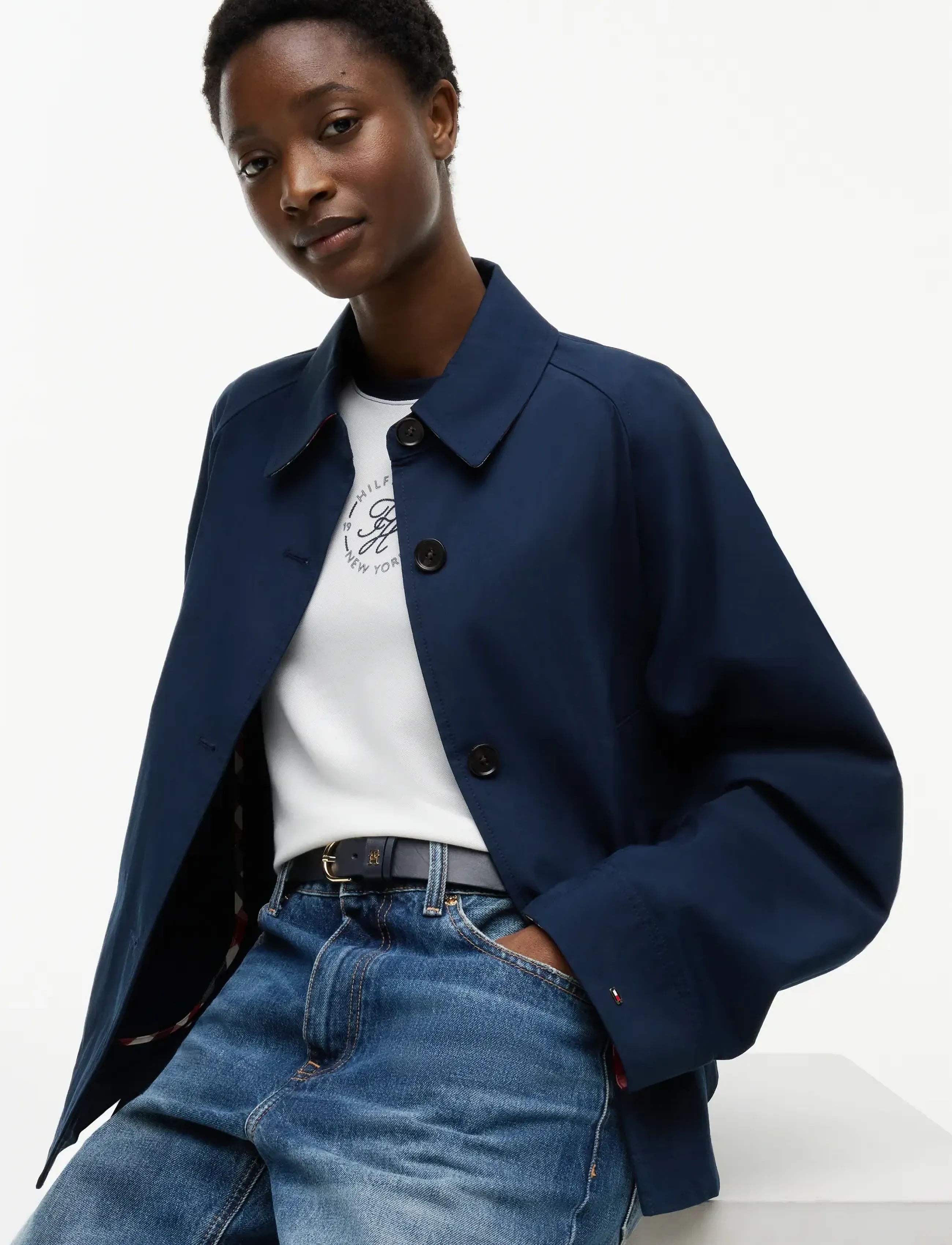 Tommy Hilfiger - COTTON SHORT JACKET - kevadjoped - dark night navy - 3