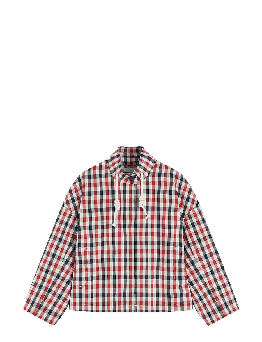 Tommy Hilfiger - CHECK COTTON SHORT PARKA - dark magma - 1