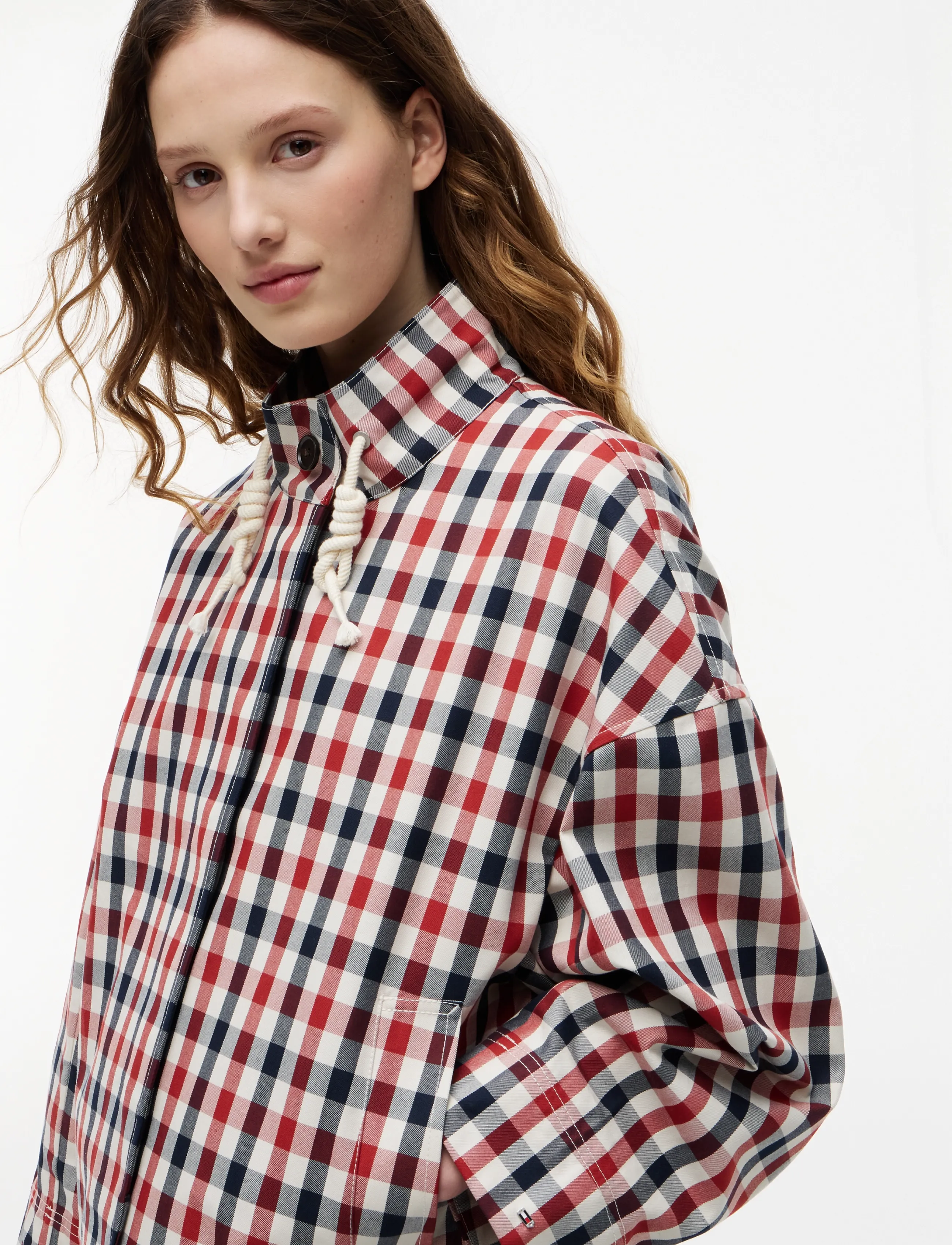 Tommy Hilfiger - CHECK COTTON SHORT PARKA - dark magma - 3