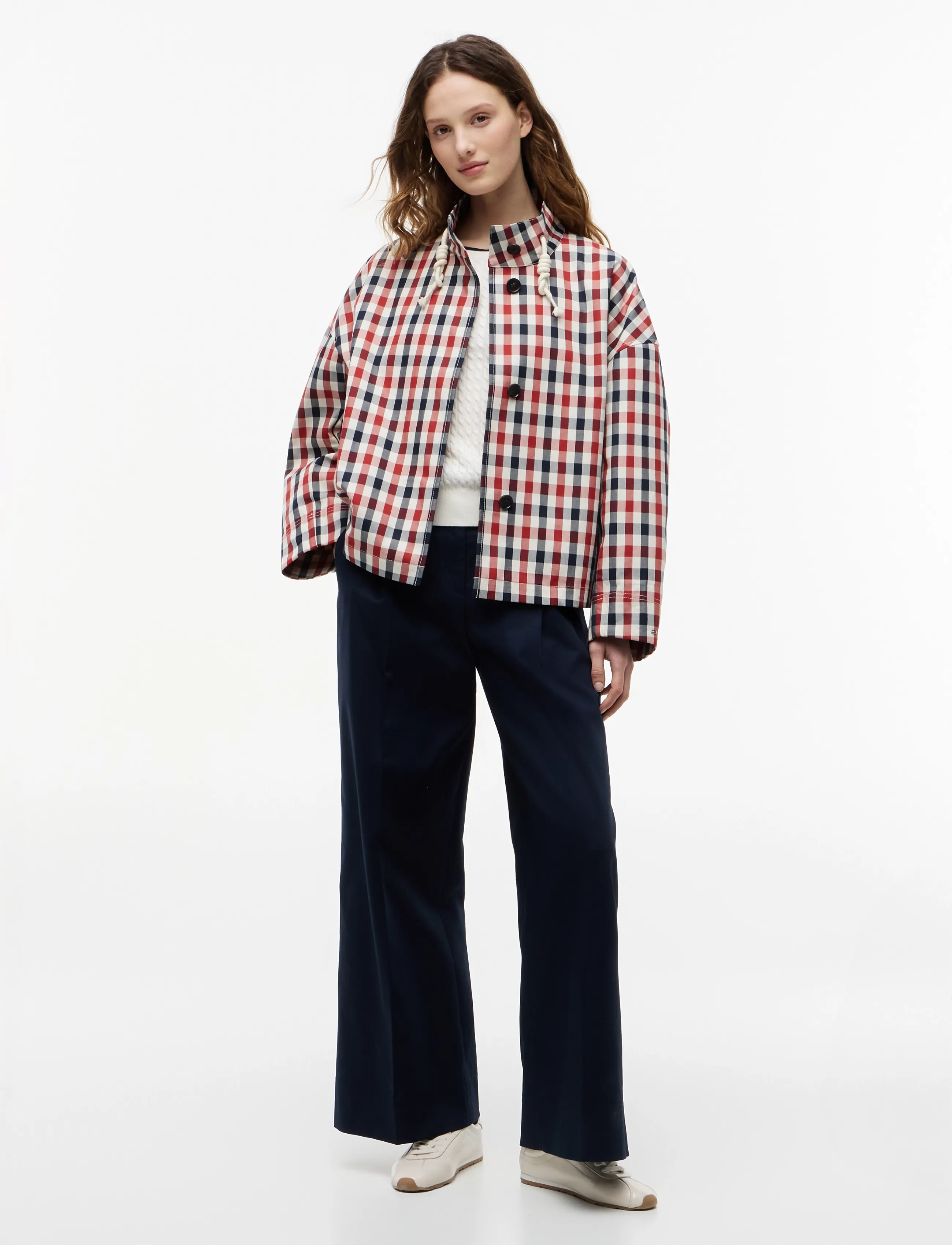 Tommy Hilfiger - CHECK COTTON SHORT PARKA - dark magma - 4