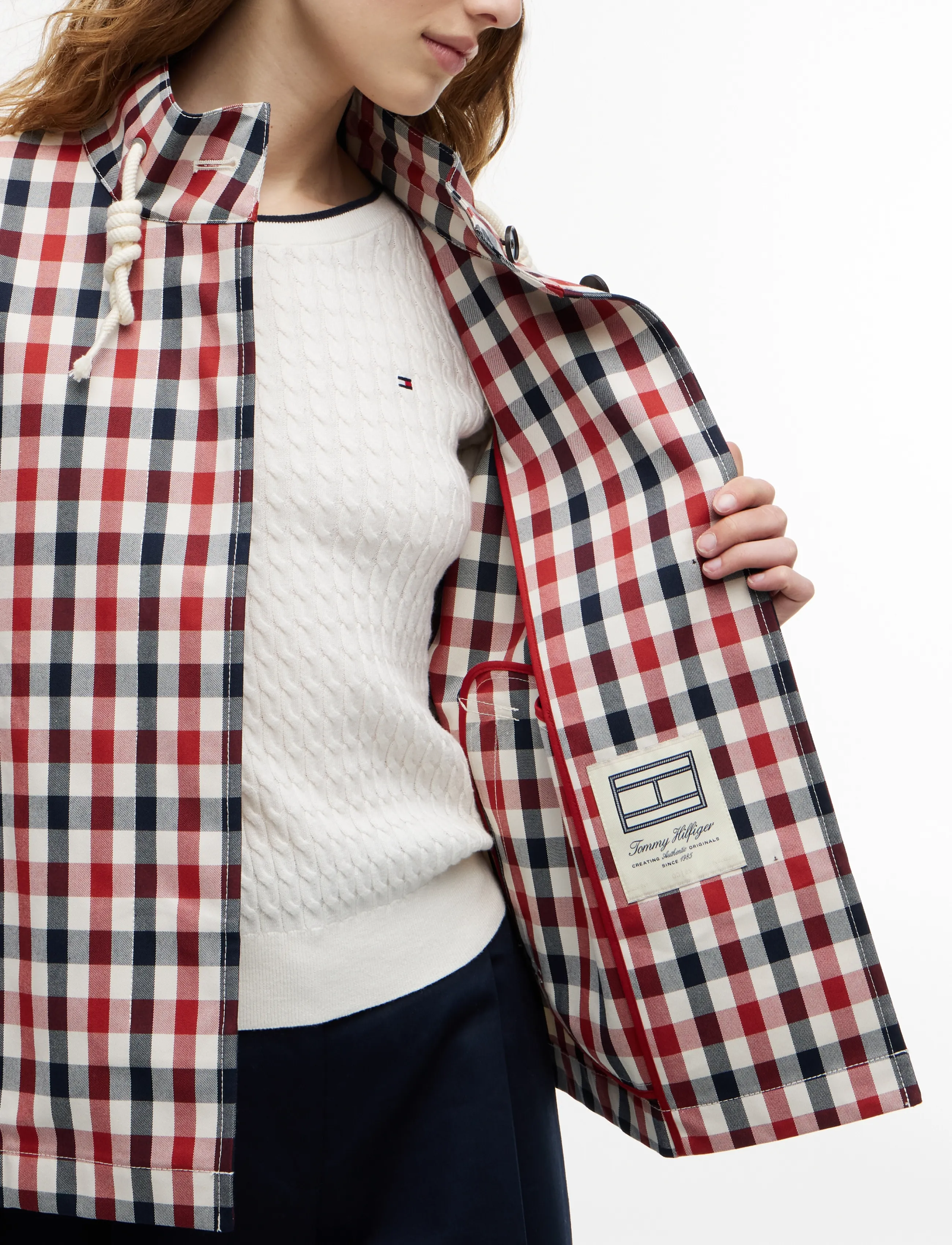 Tommy Hilfiger - CHECK COTTON SHORT PARKA - dark magma - 5
