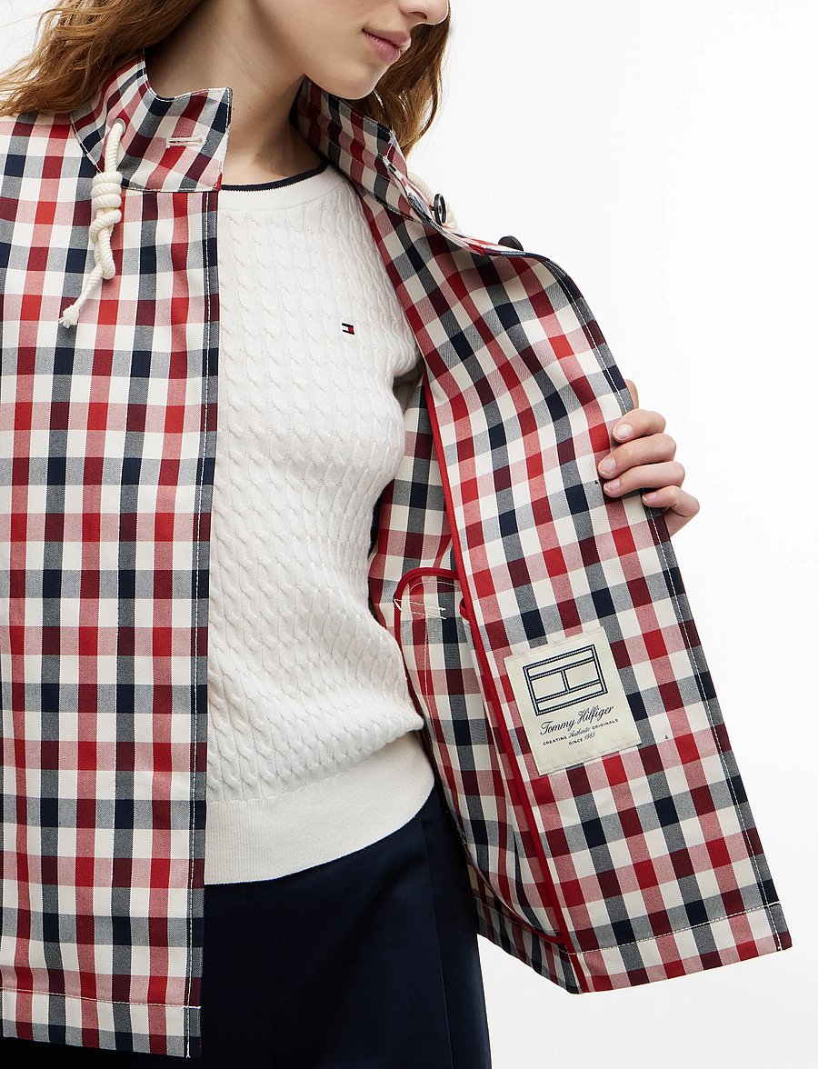 Tommy Hilfiger - CHECK COTTON SHORT PARKA - dark magma - 5