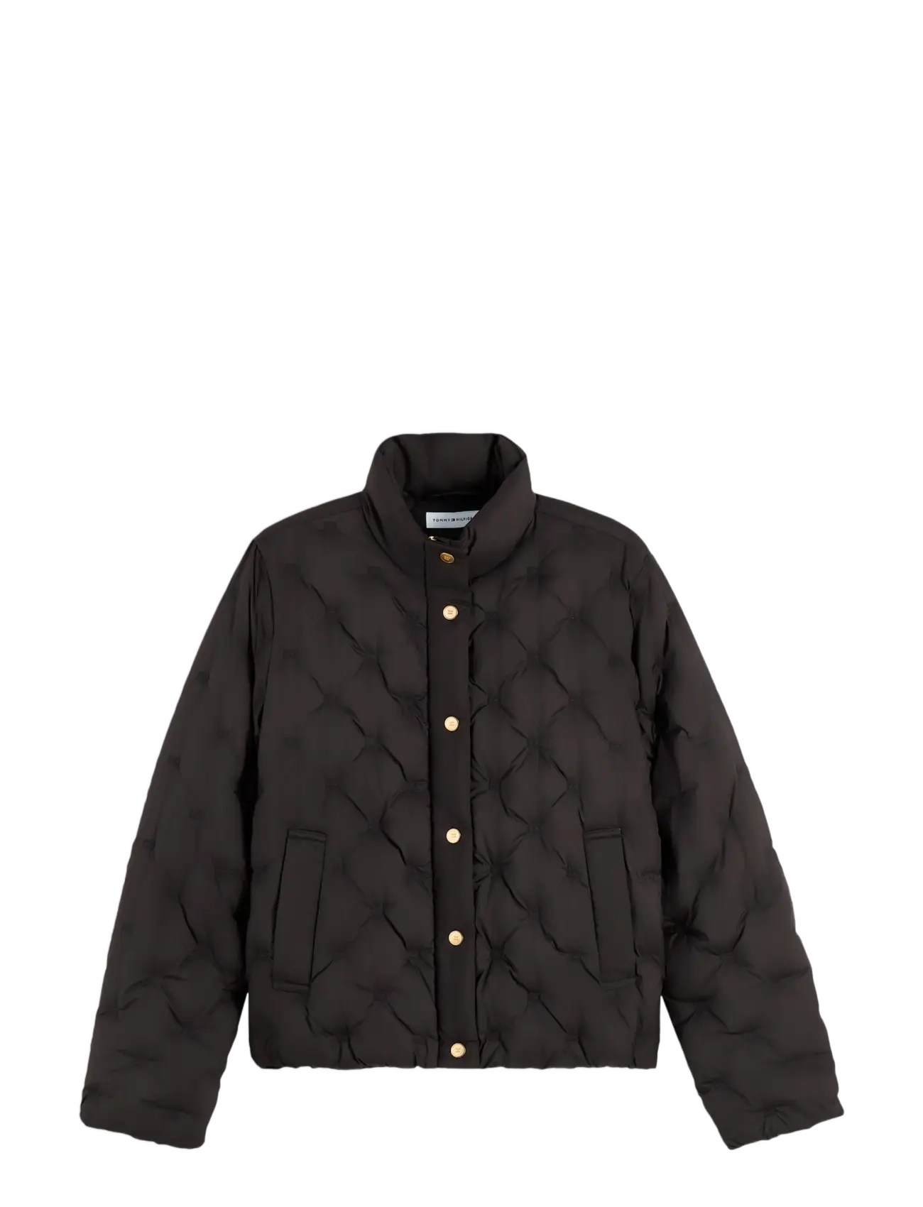 Tommy Hilfiger - LW DOWN FLAG QUILT JACKET - vårjackor - black - 1