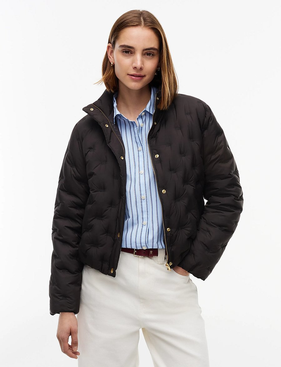 Tommy Hilfiger - LW DOWN FLAG QUILT JACKET - vårjackor - black - 0