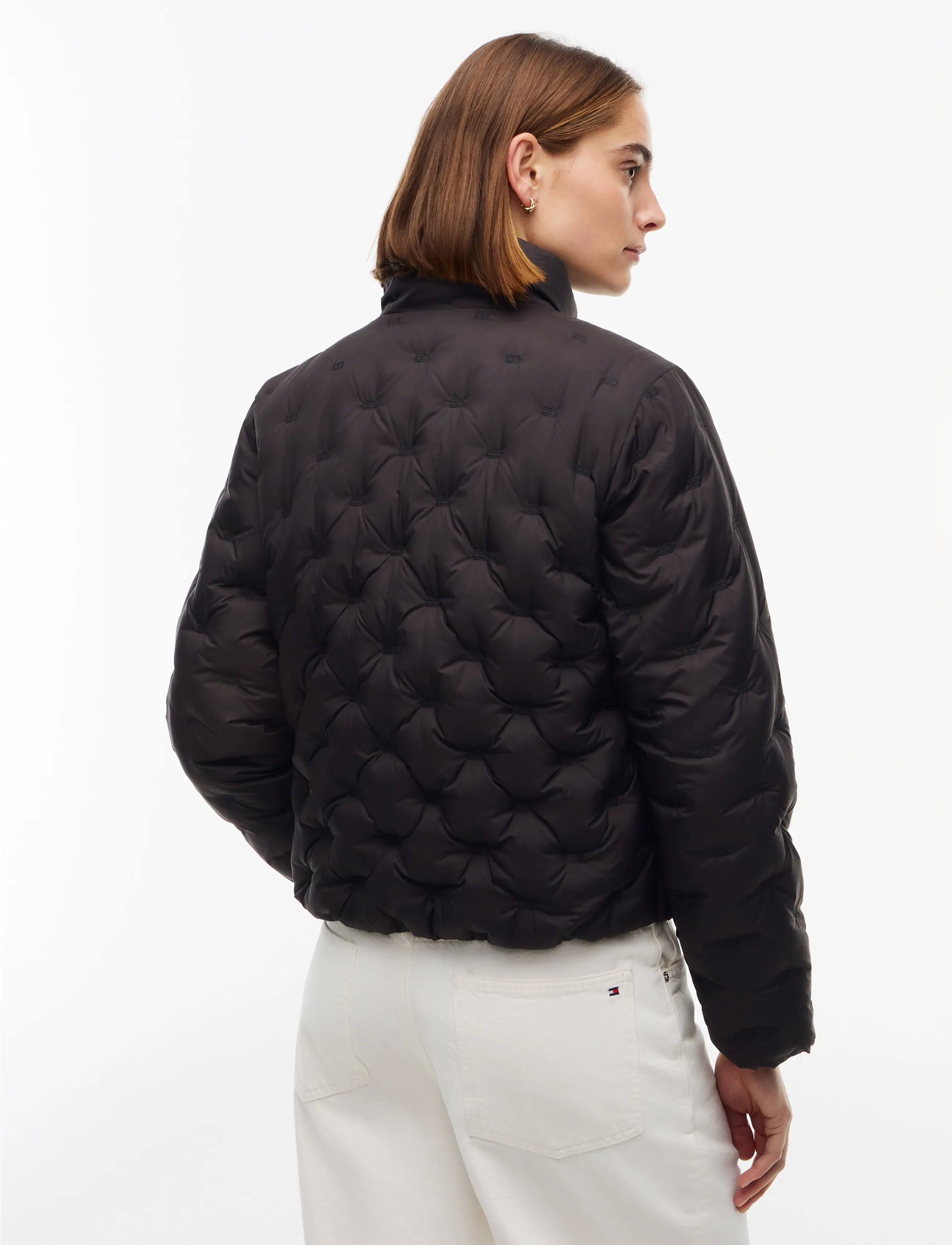 Tommy Hilfiger - LW DOWN FLAG QUILT JACKET - vårjackor - black - 2