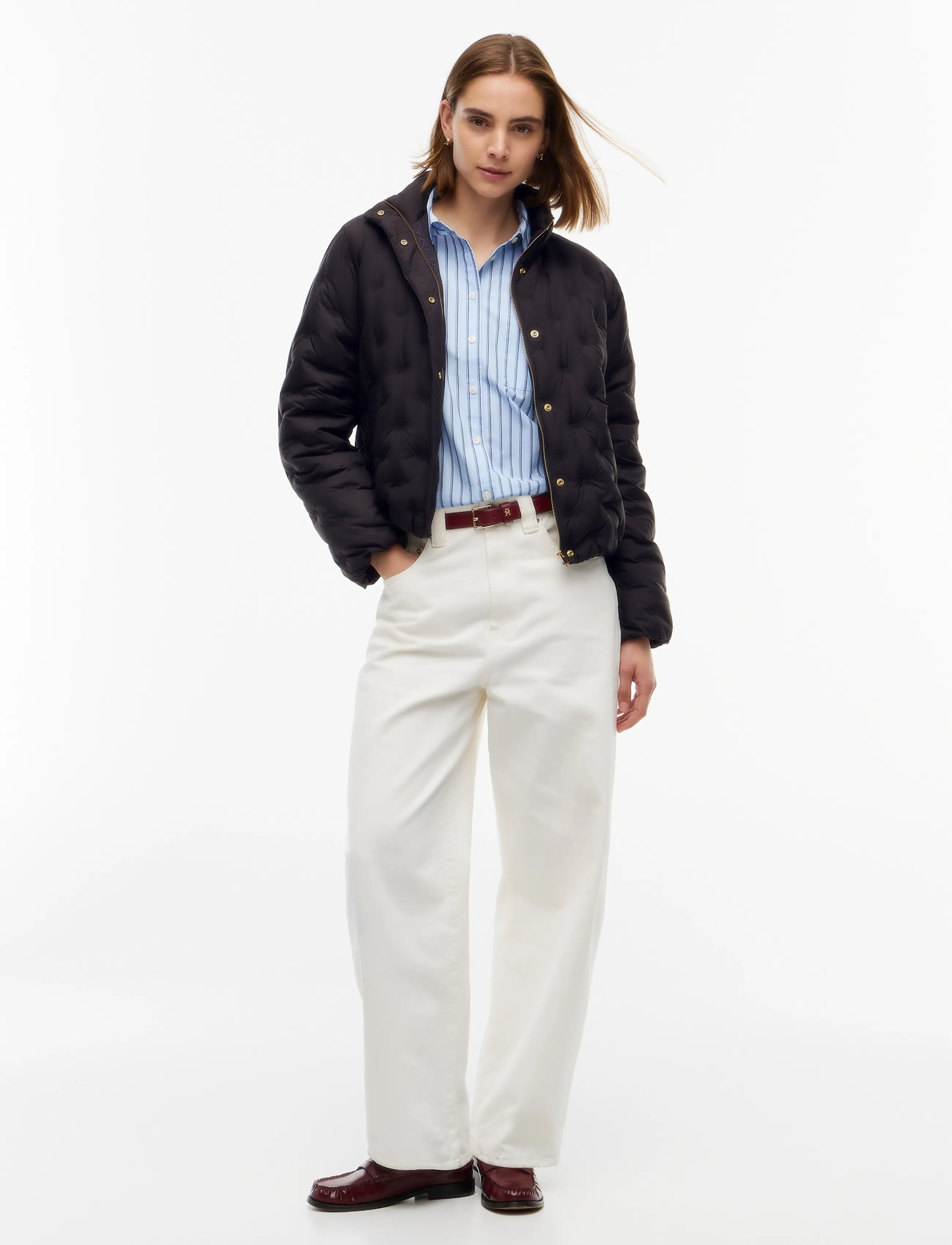 Tommy Hilfiger - LW DOWN FLAG QUILT JACKET - vårjackor - black - 4