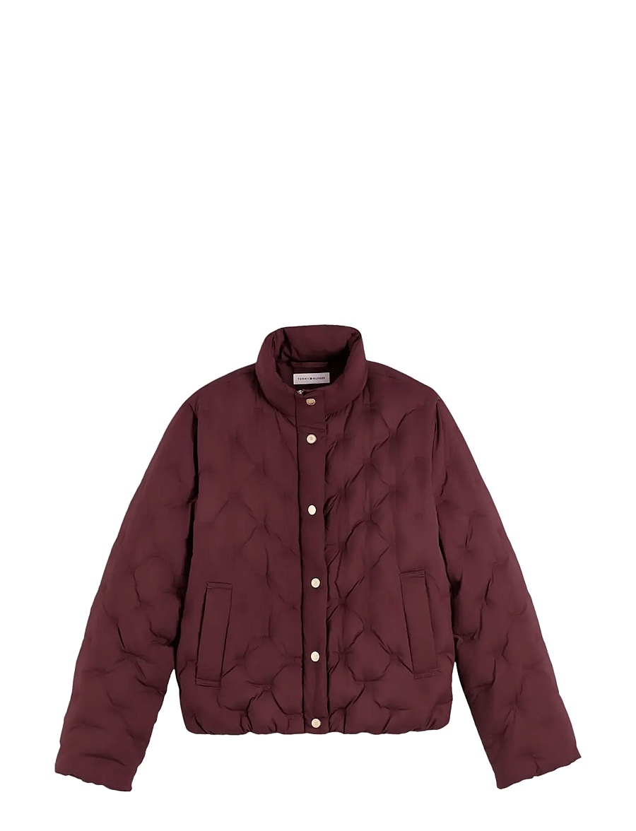 Tommy Hilfiger - LW DOWN FLAG QUILT JACKET - vårjackor - deep burgundy - 1