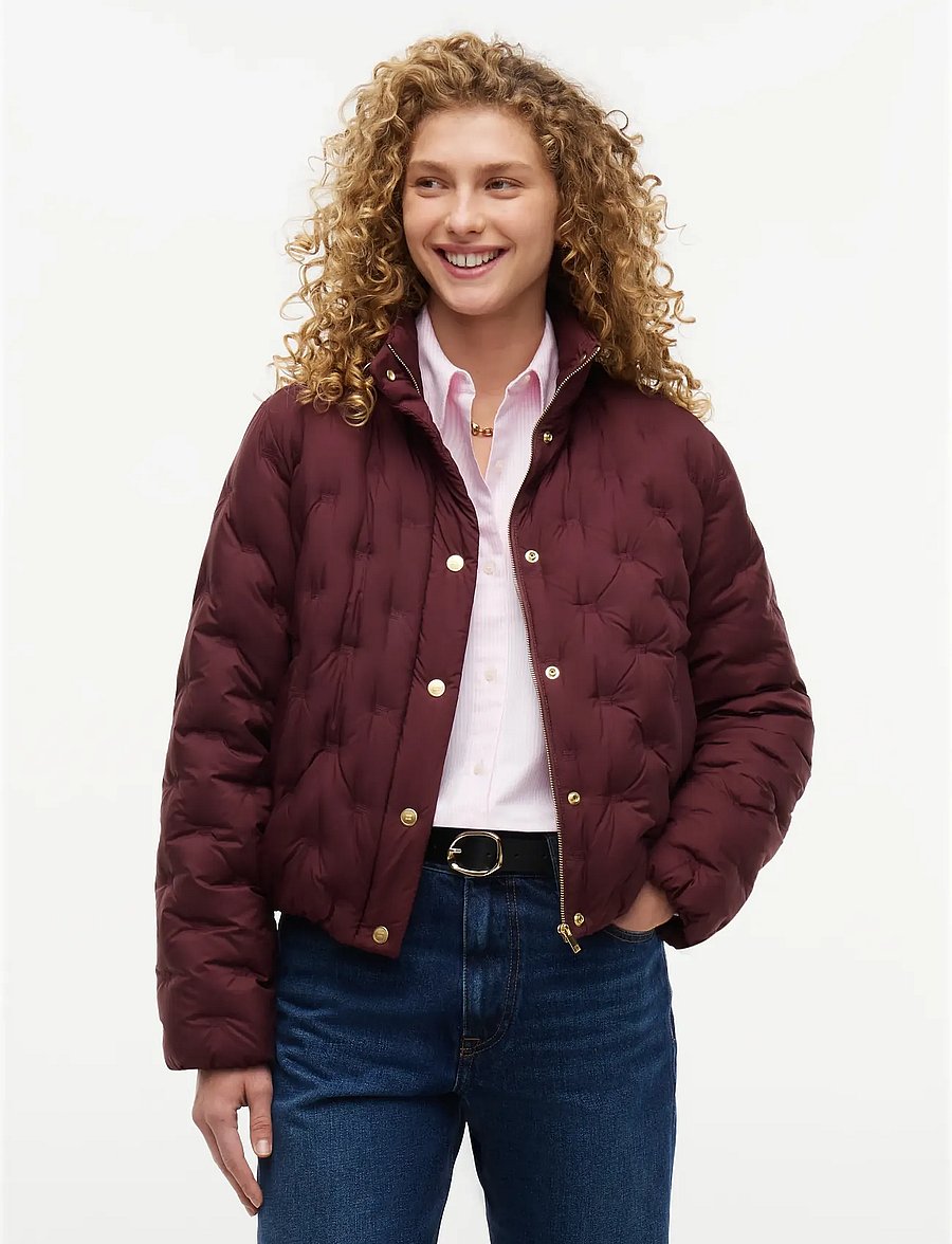 Tommy Hilfiger - LW DOWN FLAG QUILT JACKET - tepitud jakid - deep burgundy - 0