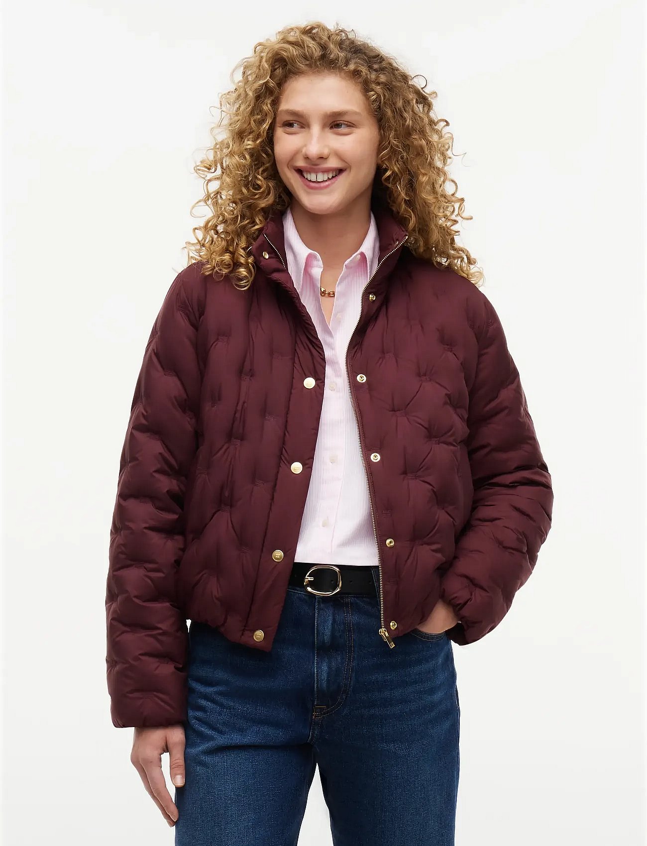LW DOWN FLAG QUILT JACKET - DEEP
