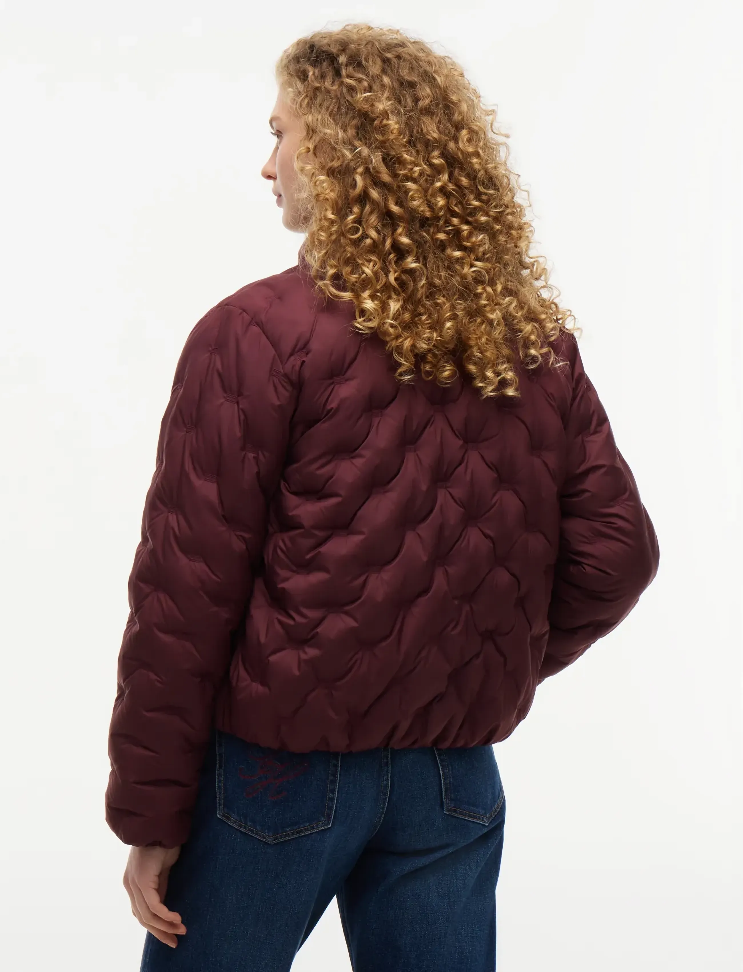 Tommy Hilfiger - LW DOWN FLAG QUILT JACKET - tepitud jakid - deep burgundy - 2